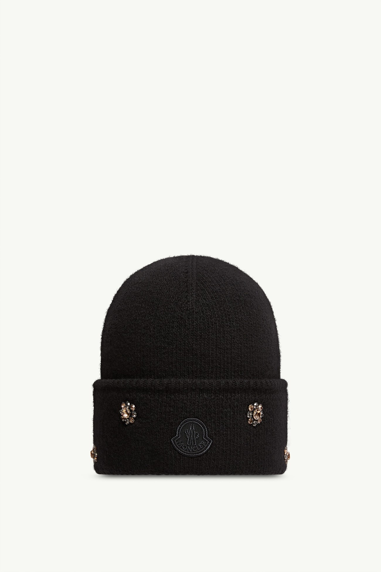 Wool & Cashmere Jacquard Beanie Women Black Moncler 0