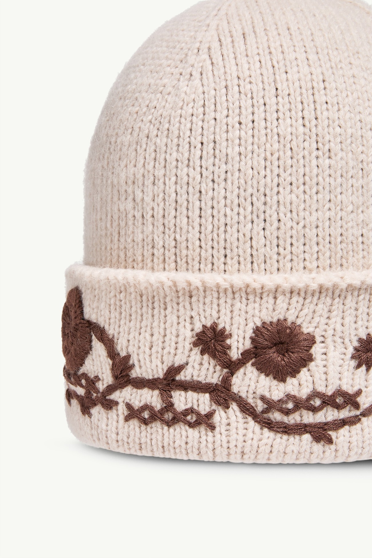 Berretto in maglia misto alpaca ricamato Donna Bianco Avorio Moncler 2