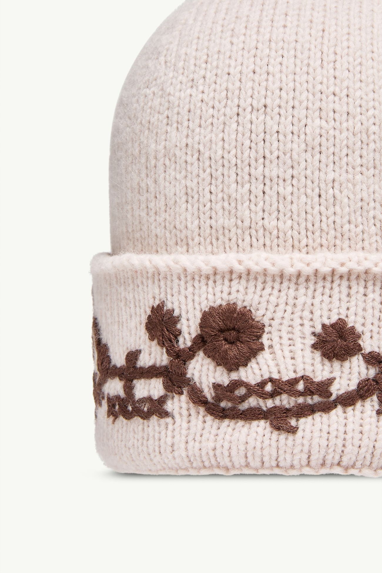 女士刺绣羊驼毛混纺针织便帽 女士 象牙白 Moncler 2