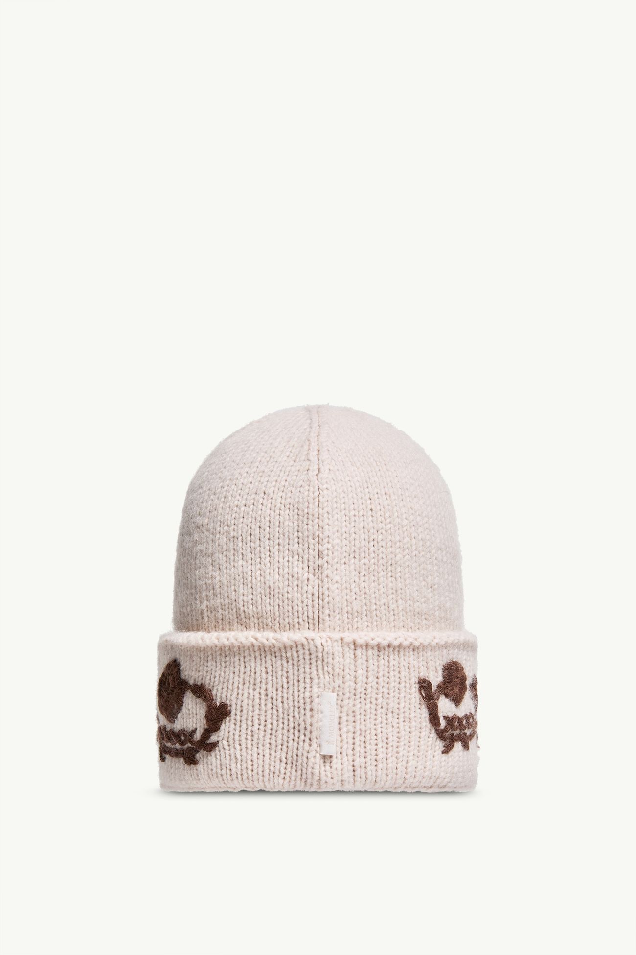 女士刺绣羊驼毛混纺针织便帽 女士 象牙白 Moncler 3