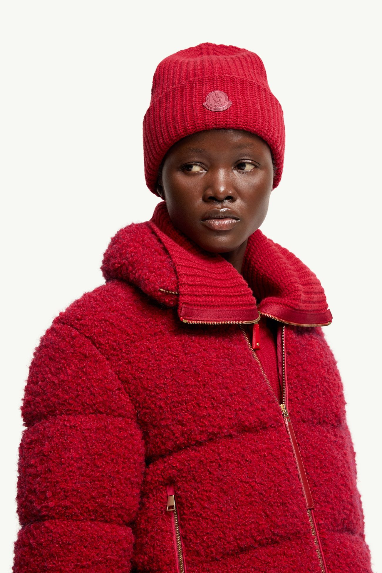 Gorro de mezcla de lana y cachemira Mujer Rojo Moncler 1
