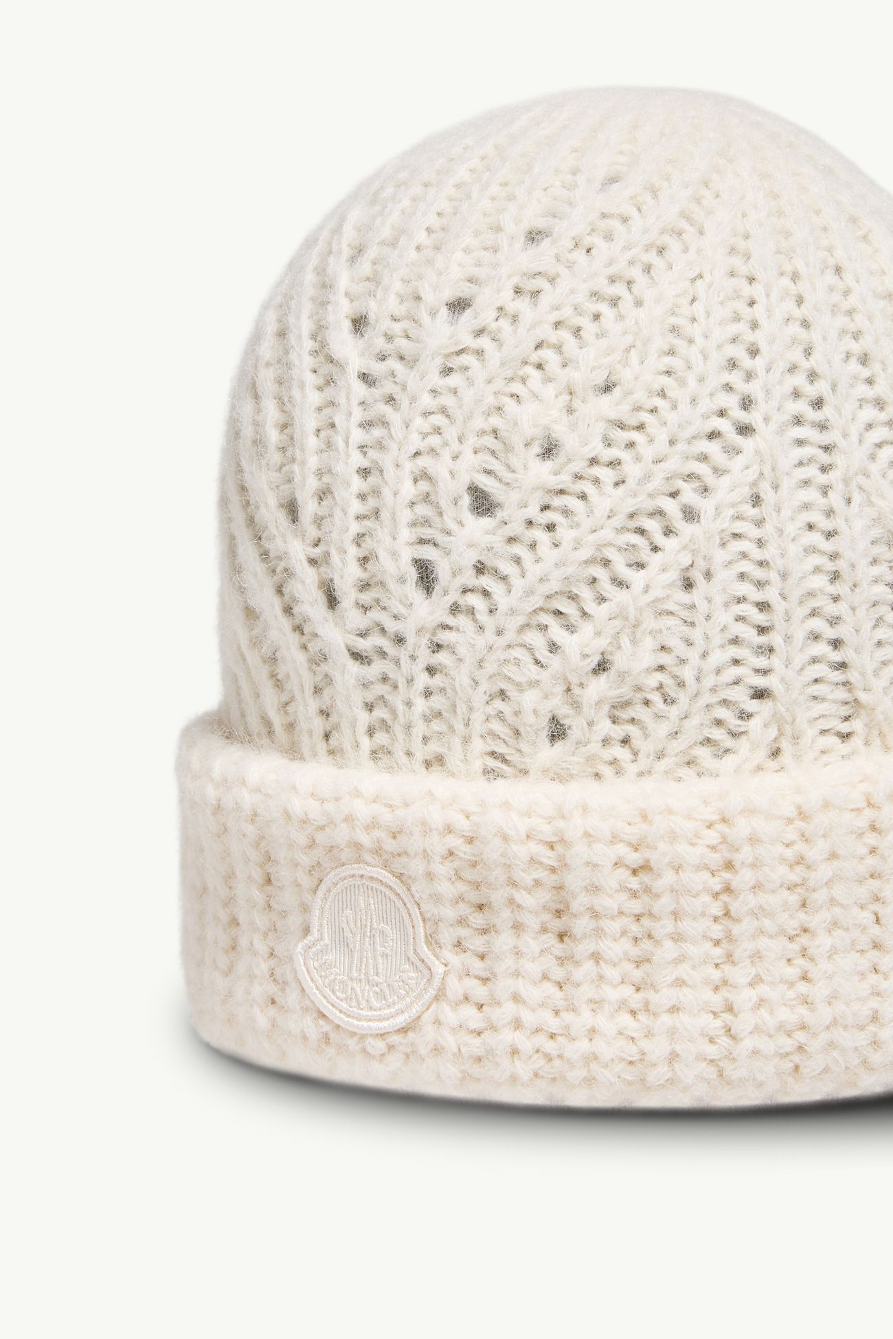 Alpaca & Wool Blend Beanie Women White Ivory Moncler 2