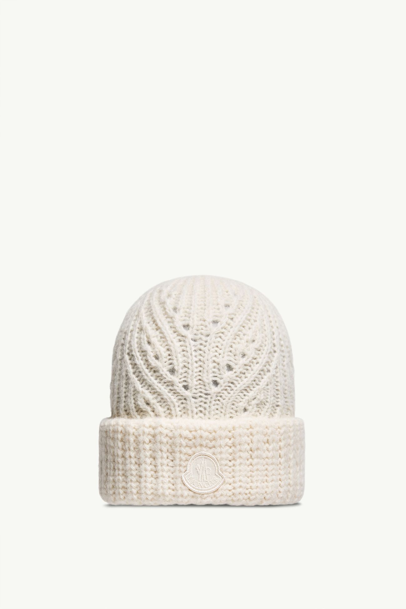 Alpaca & Wool Blend Beanie Women White Ivory Moncler 0