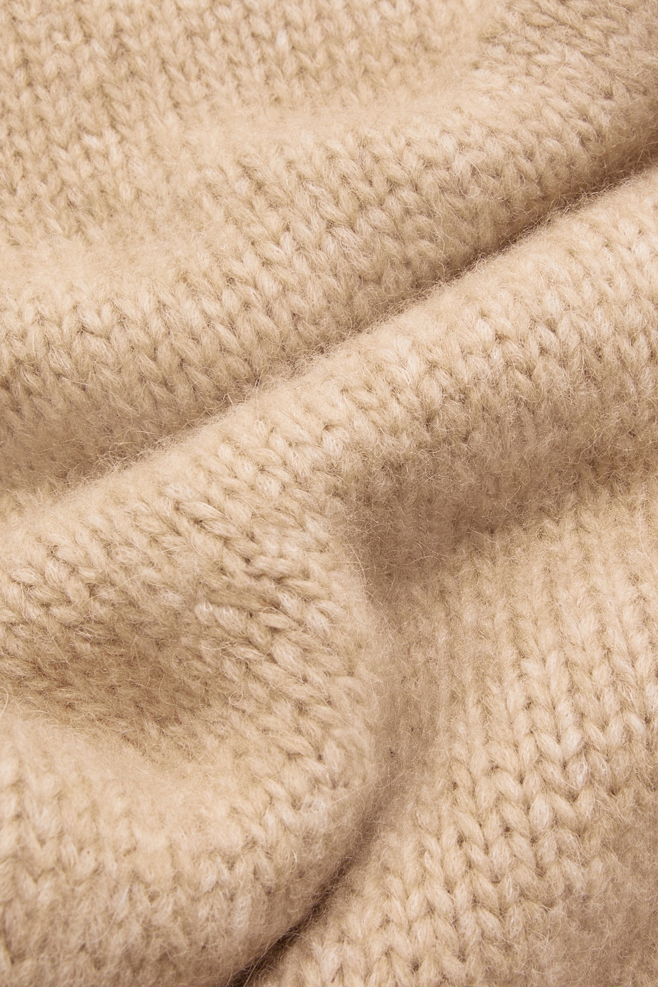 Alpaca Blend Knit Scarf Women Beige Moncler 3
