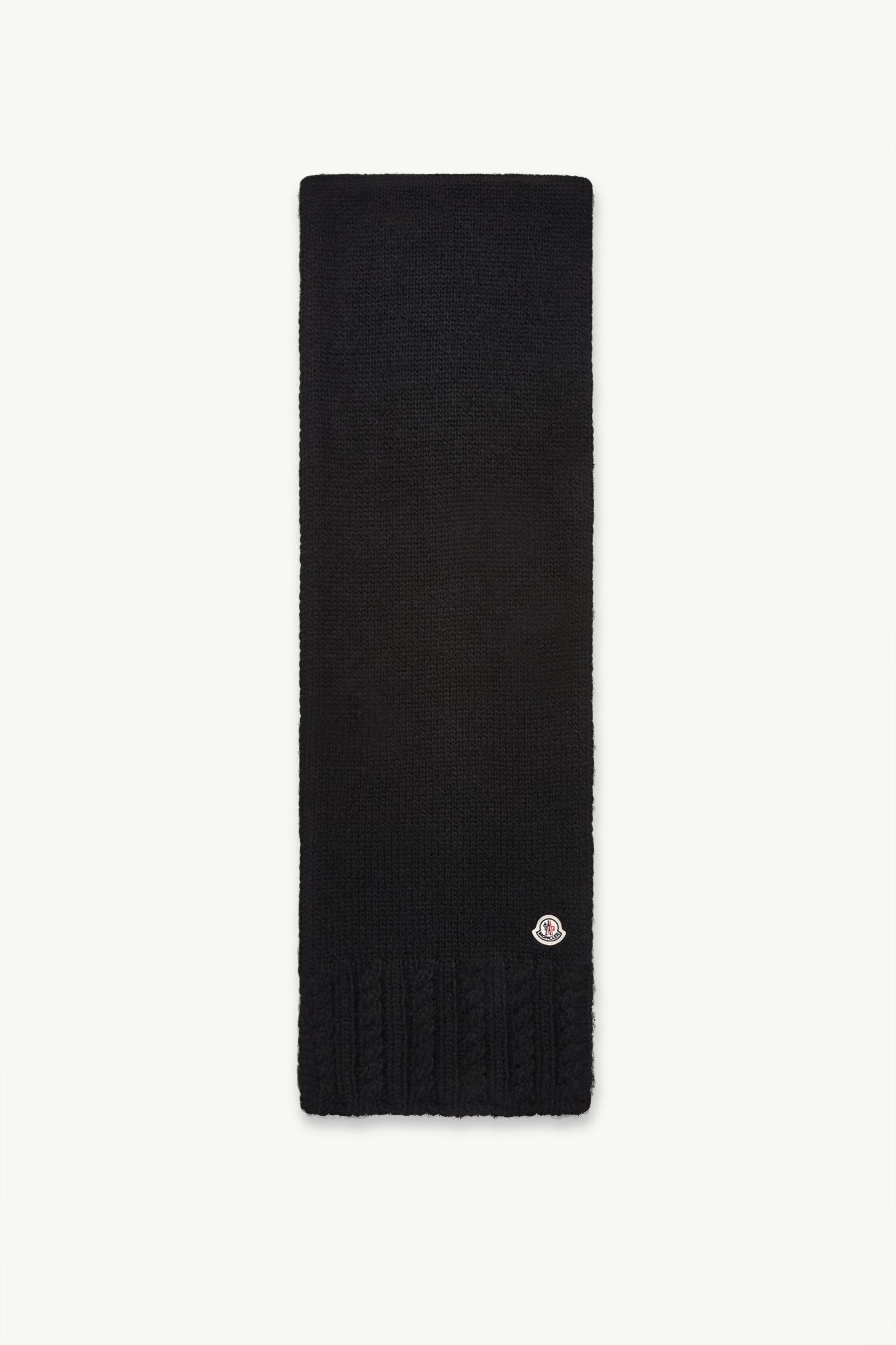Alpaca Blend Knit Scarf Women Black Moncler, 1 of 0