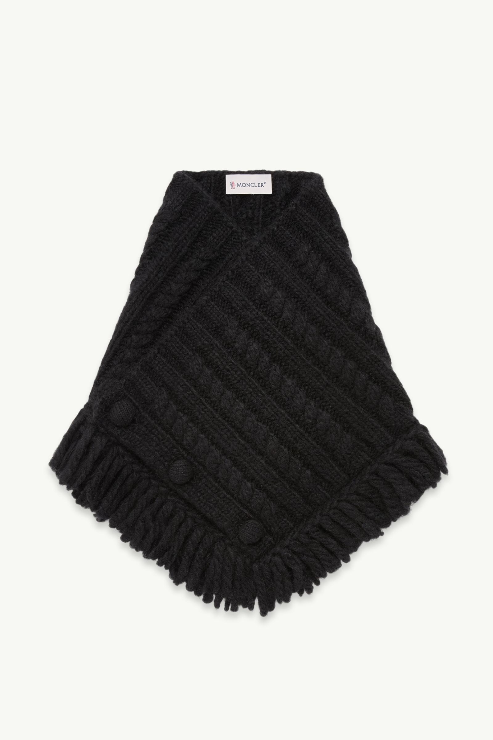 Cable Knit Alpaca Blend Neck Scarf Women Black Moncler, 1 of 0