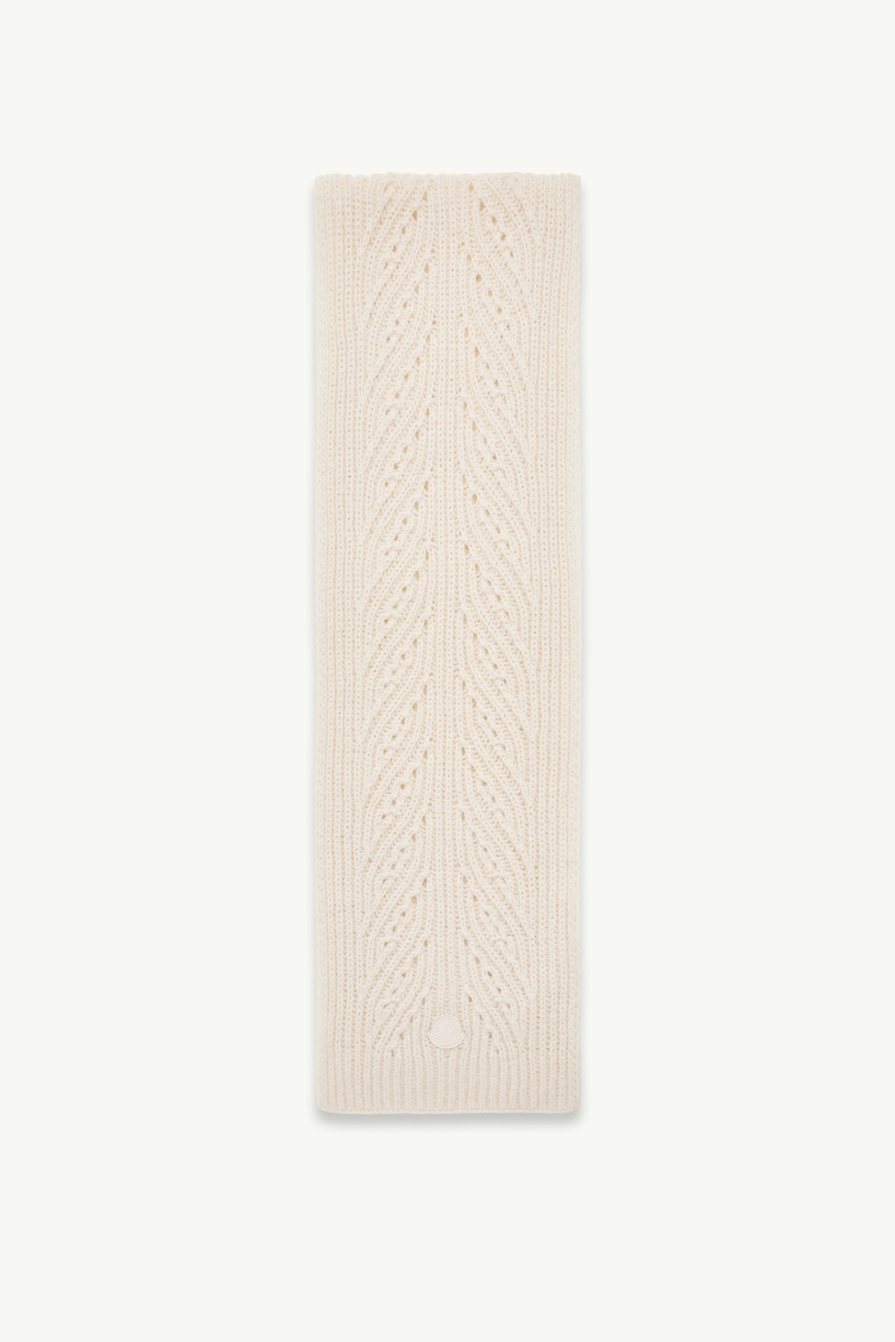 Écharpe en laine mélangée Femmes Blanc Ivoire Moncler 0