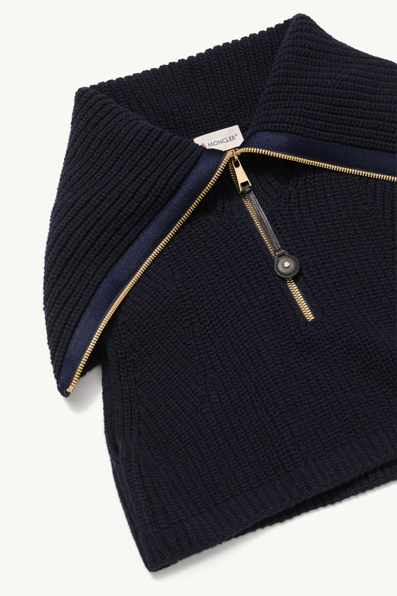 Salopette con zip in lana e cashmere Donna Blu Scuro Moncler 1