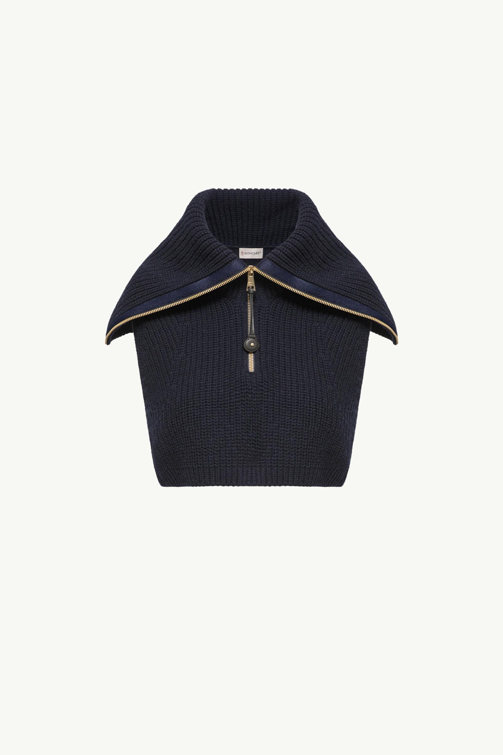 Wool & Cashmere Zip-Up Cape Women Dark Blue Moncler, 1 of 0