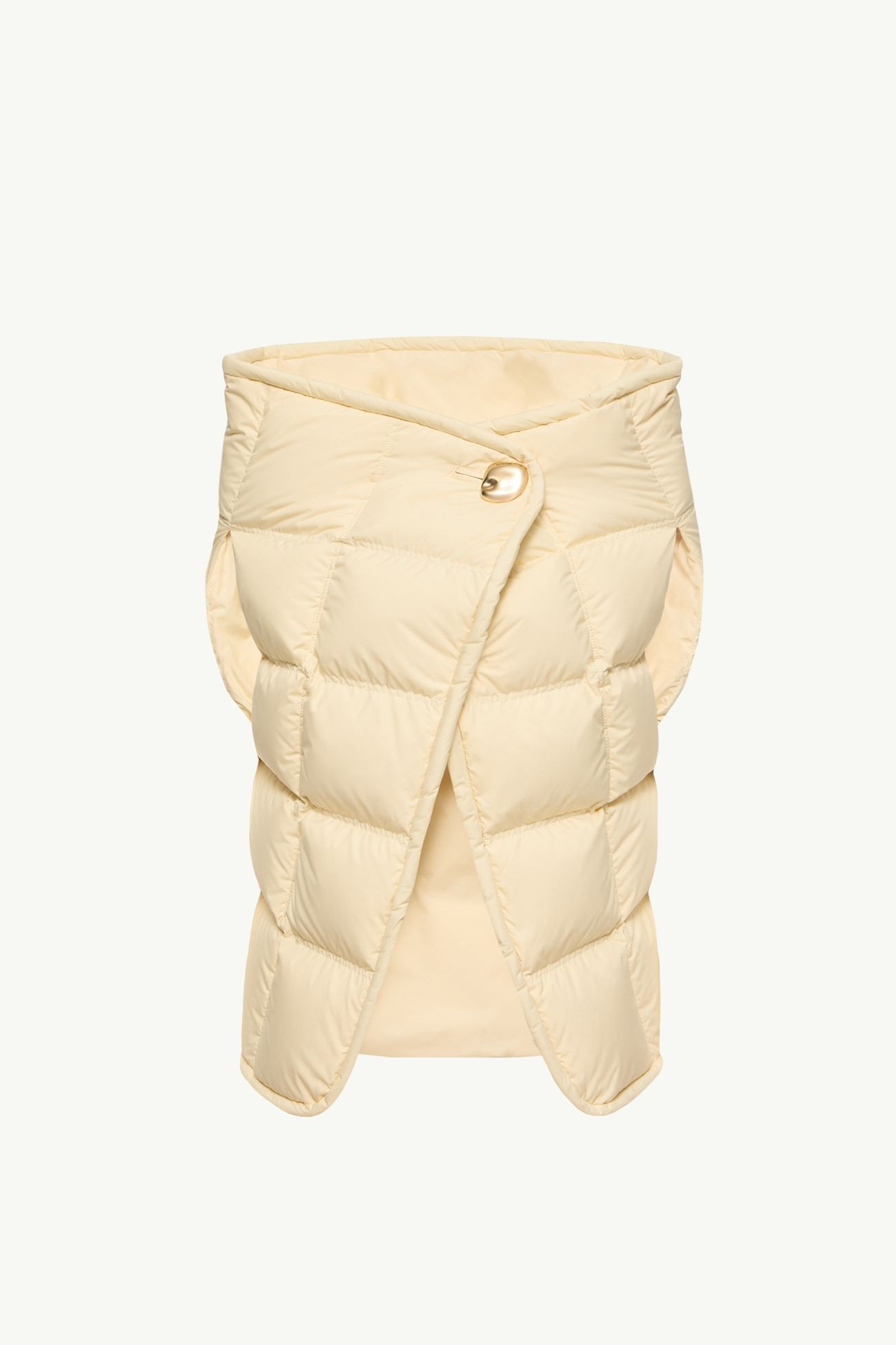 Capa plumífero asimétrica Mujer Blanco Marfil Moncler 2