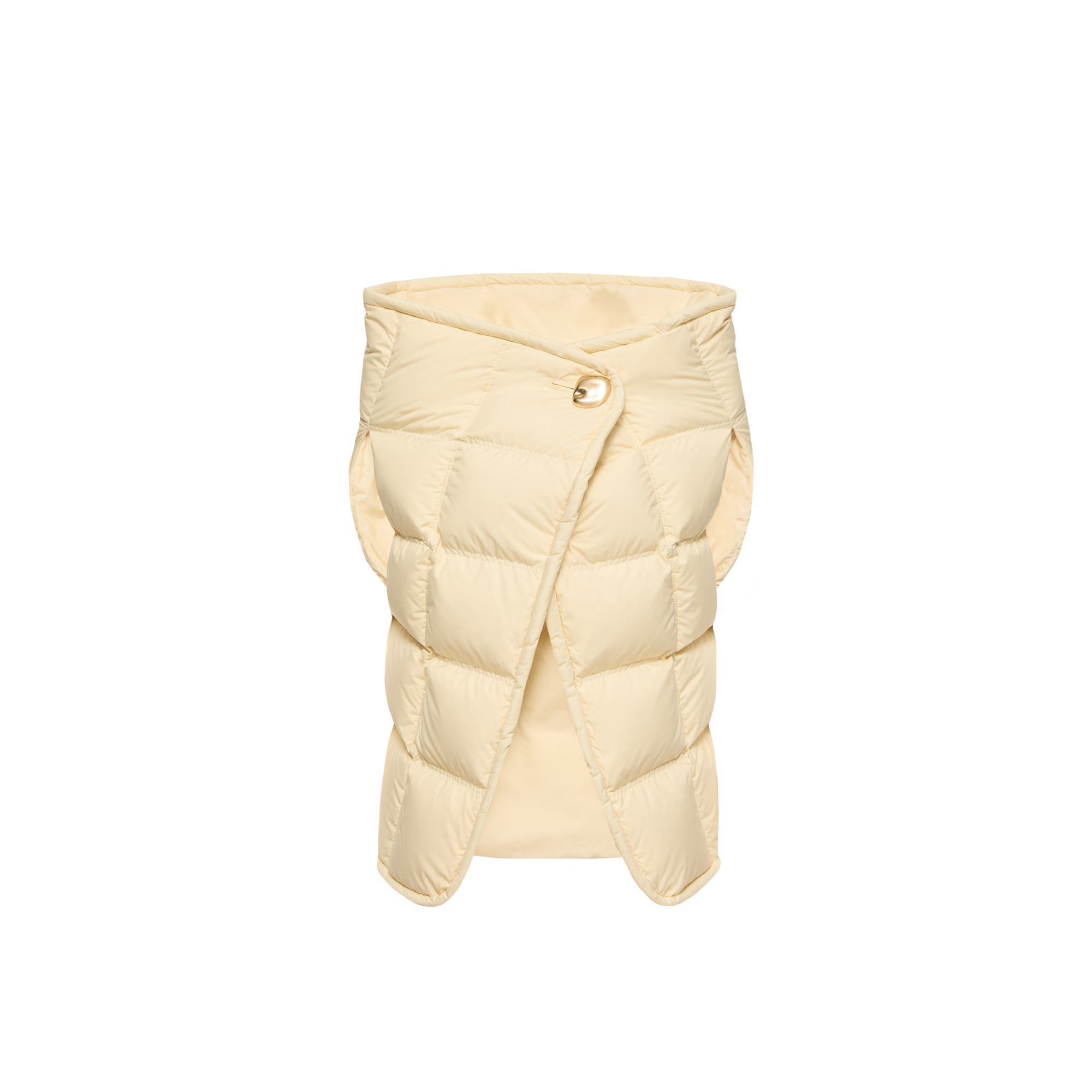 Moncler Asymmetrical Down Cape, Women, Yellow, Size: One Size