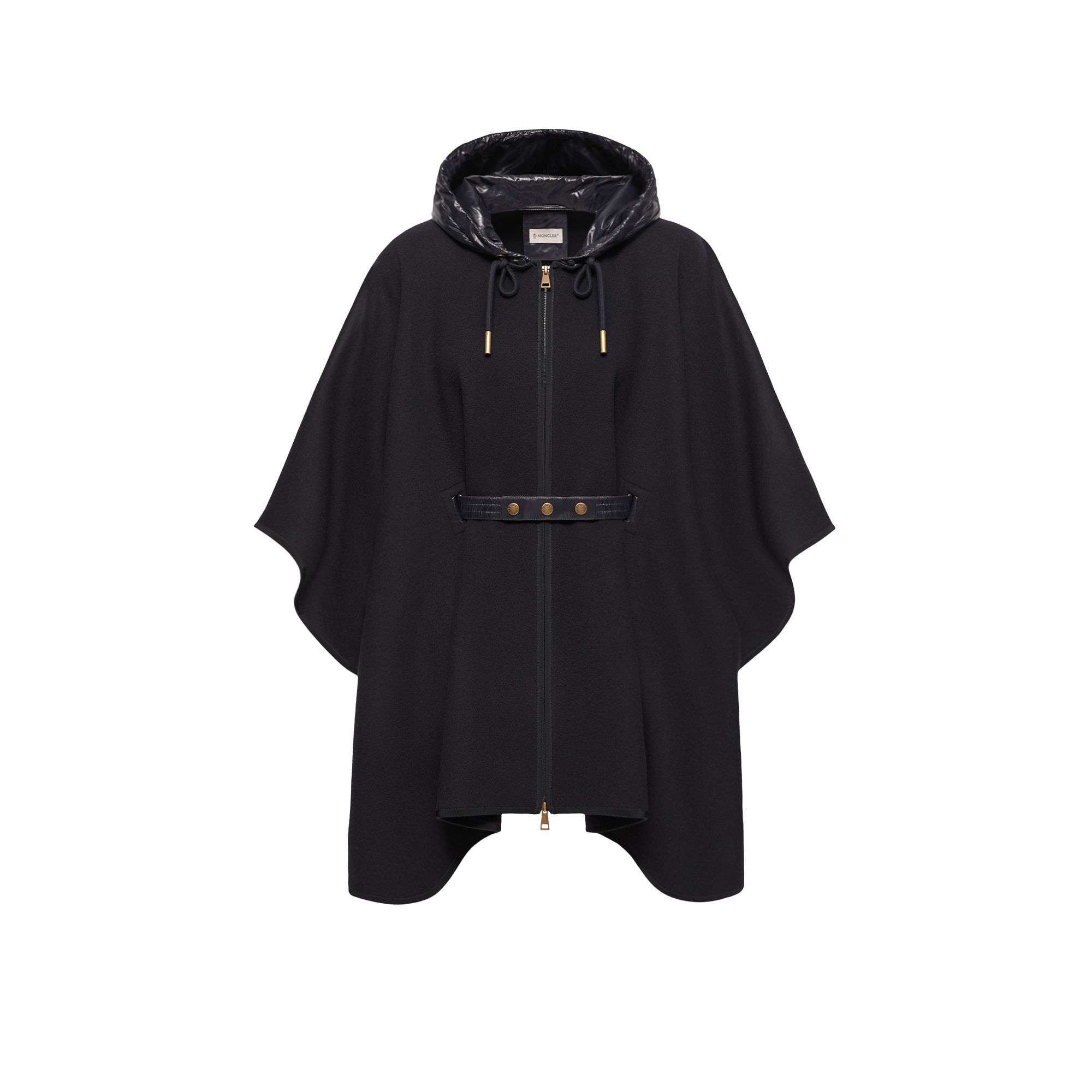 Moncler   Padded Wool Blend Cape for Women in Blue, Size: One Size
