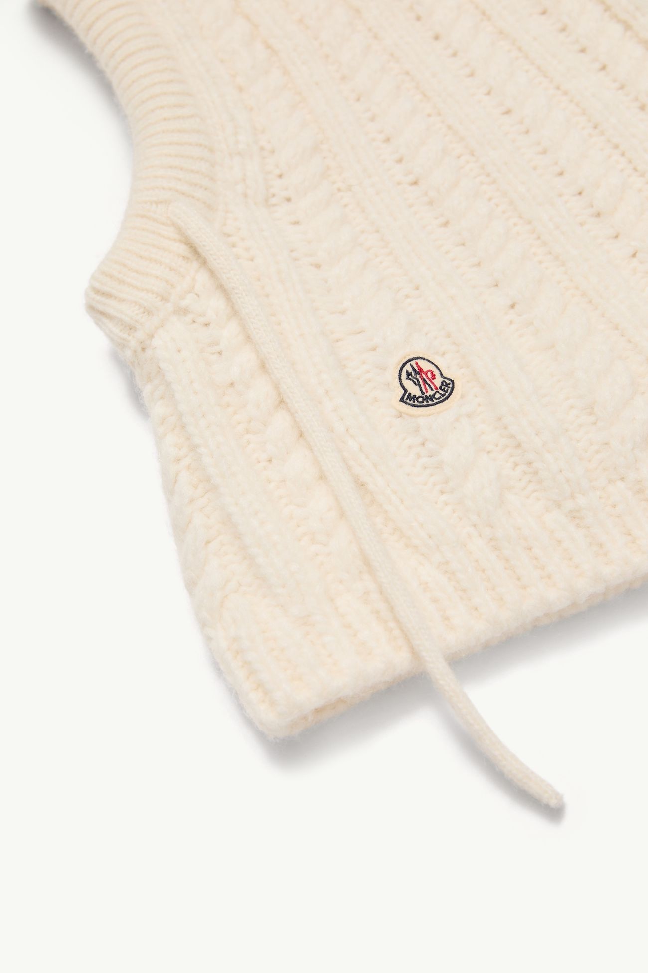 Cable Knit Alpaca Blend Balaclava Women White Moncler 2