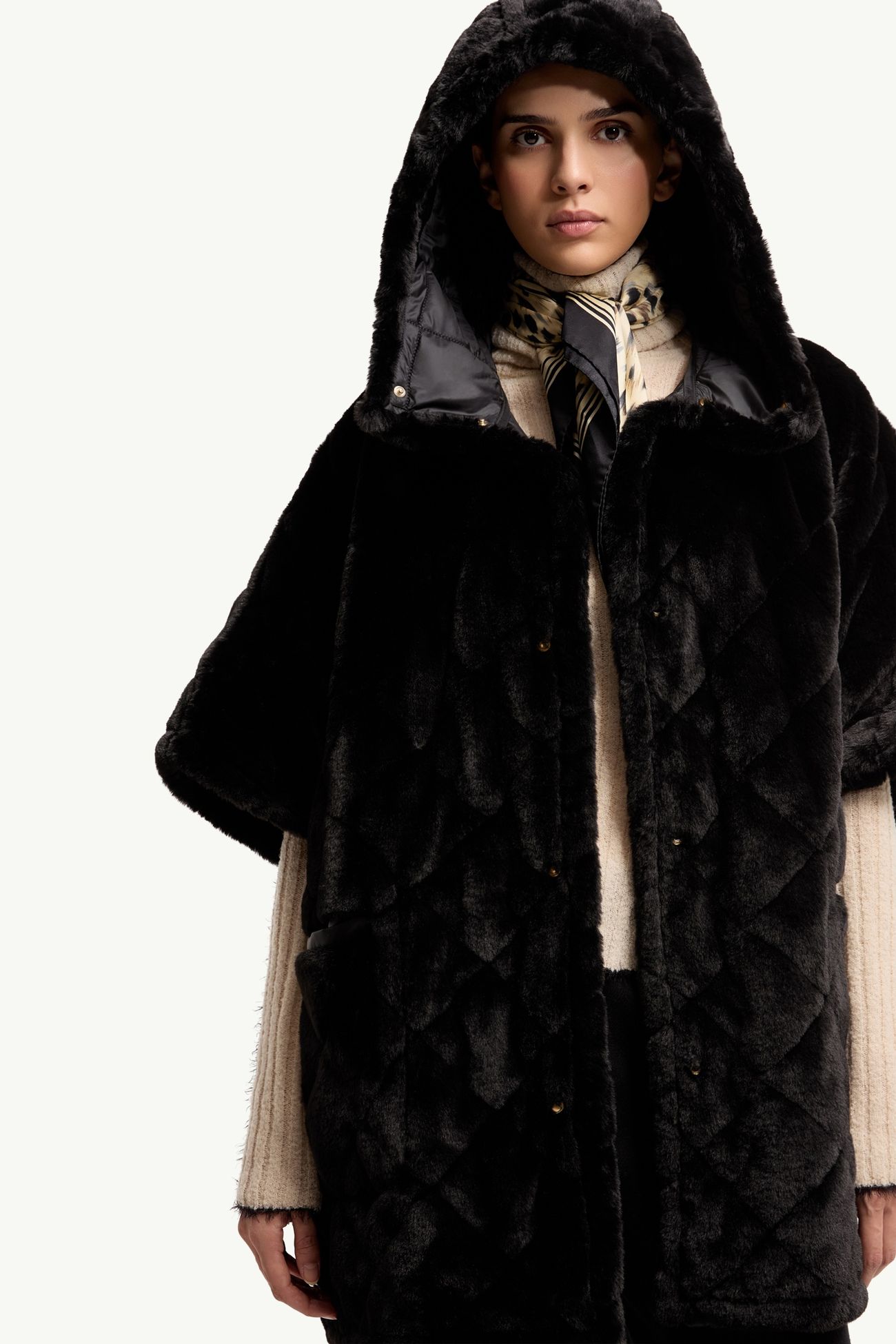 雙面連帽斗篷 女士 黑色 Moncler 8