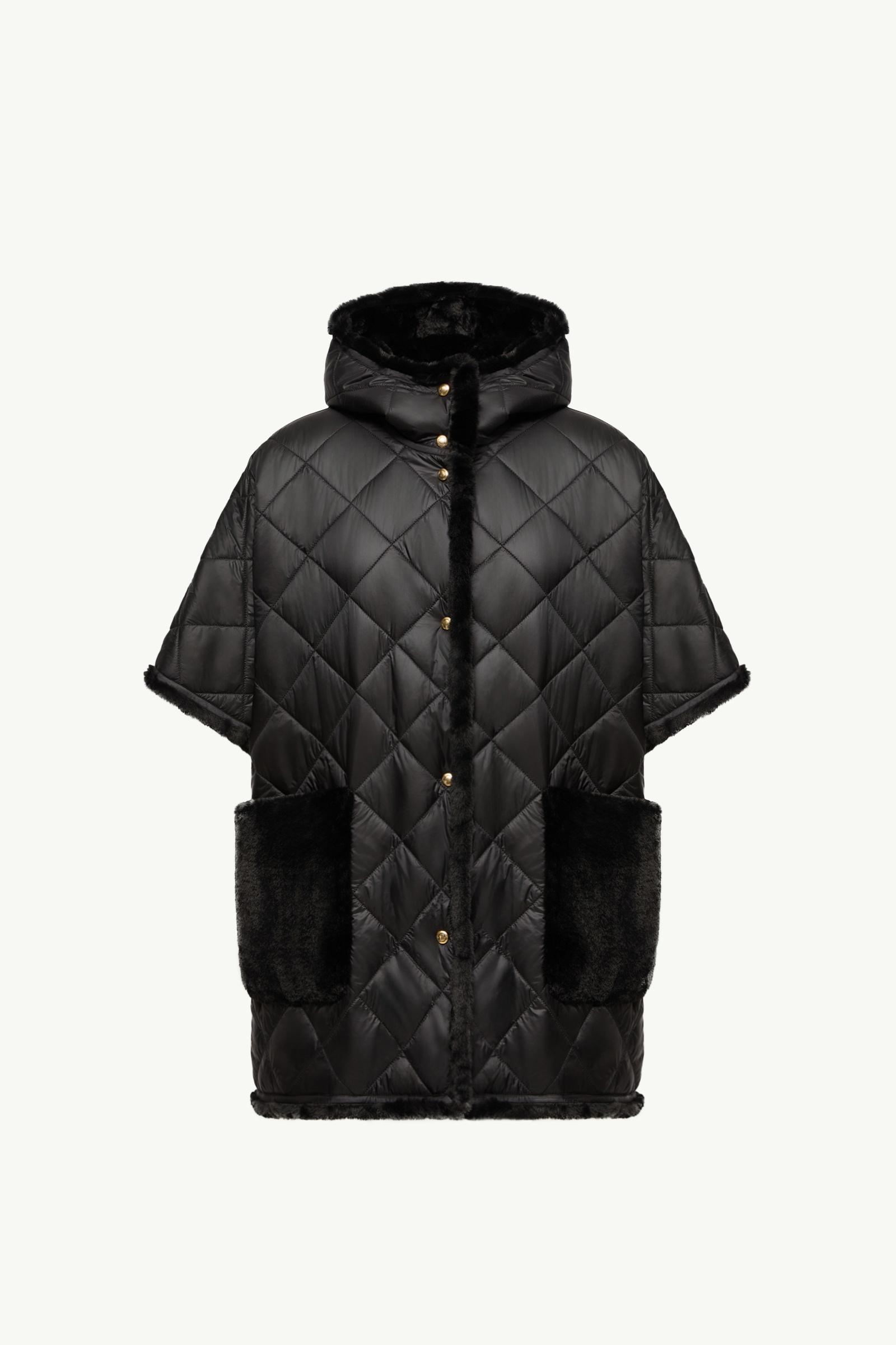 Reversible Hooded Cape Women Black Moncler, 1 of 0