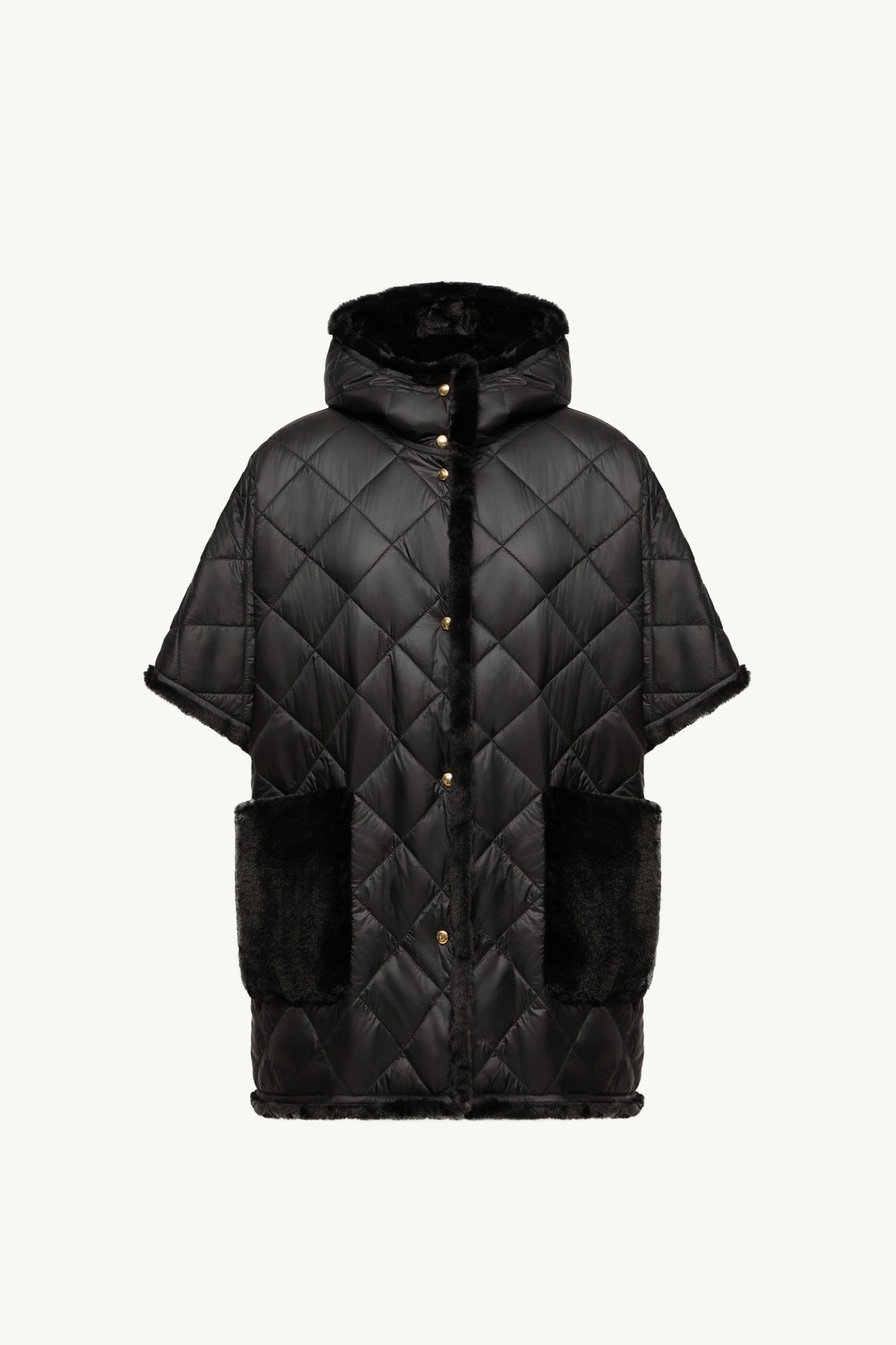 Reversible Hooded Cape Women Black Moncler 2
