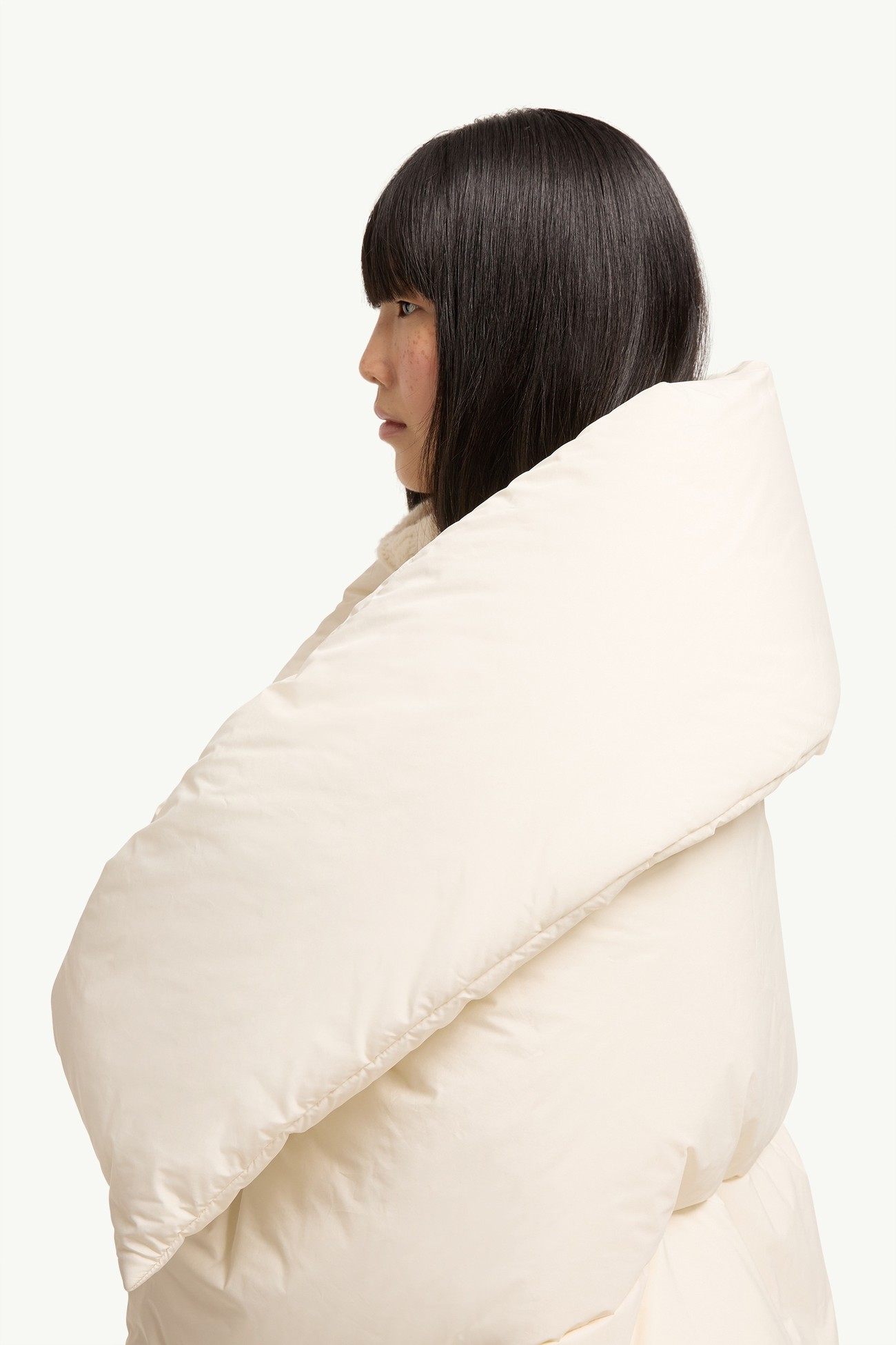 Taffeta Padded Cape Women White Moncler 1