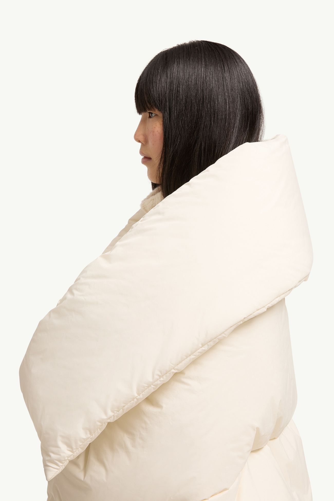 塔夫綢夾層斗篷 女士 白色 Moncler 1