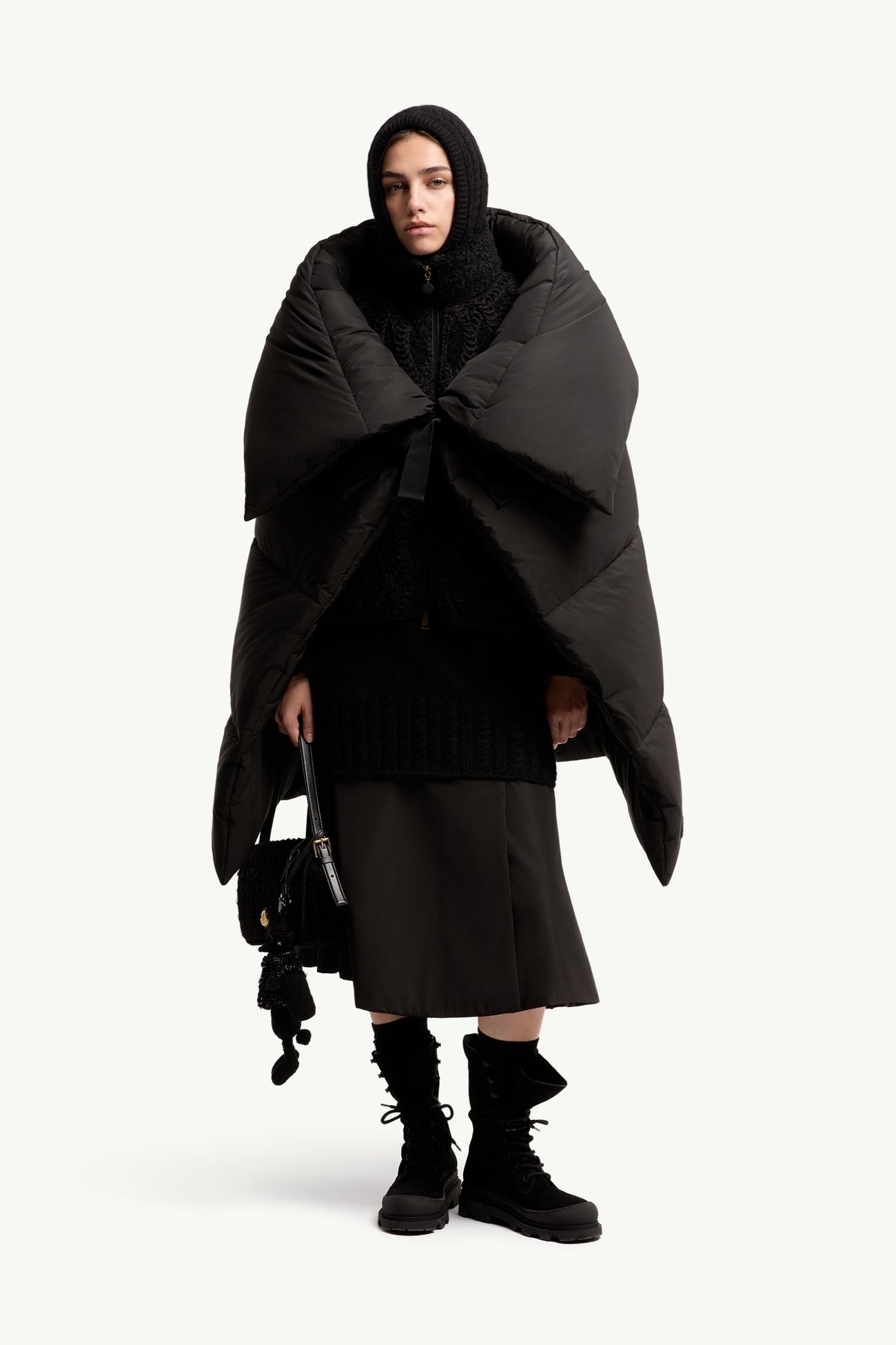 女士加衬斗篷 女士 黑色 Moncler 0