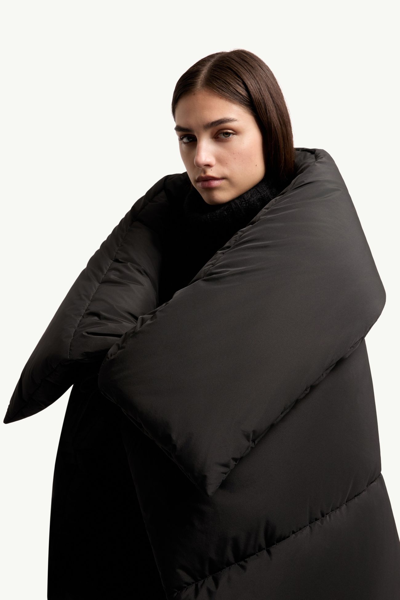 女士加衬斗篷 女士 黑色 Moncler 1