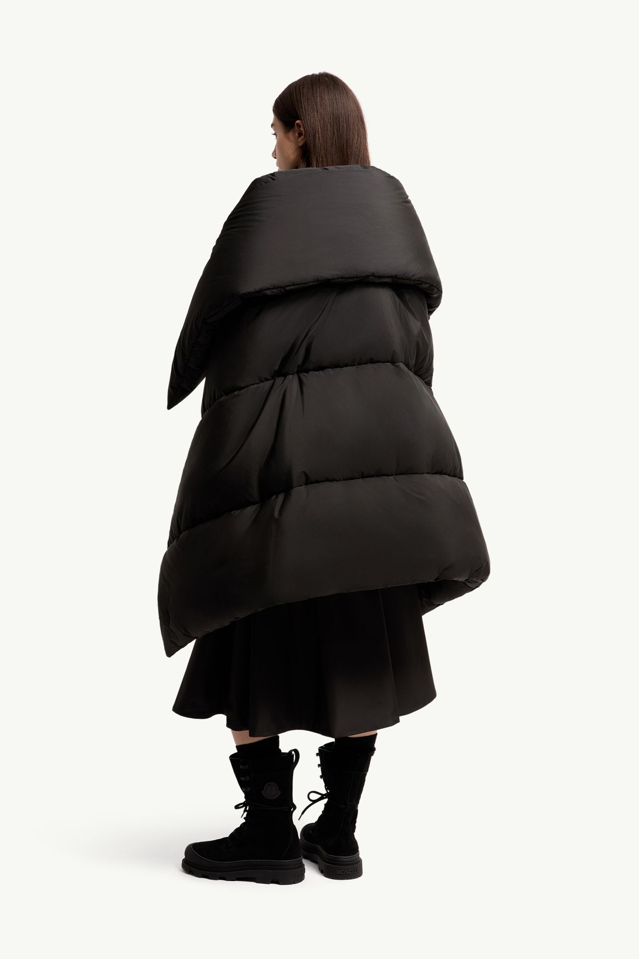 Mantella in taffetà imbottita Donna Nero Moncler 4