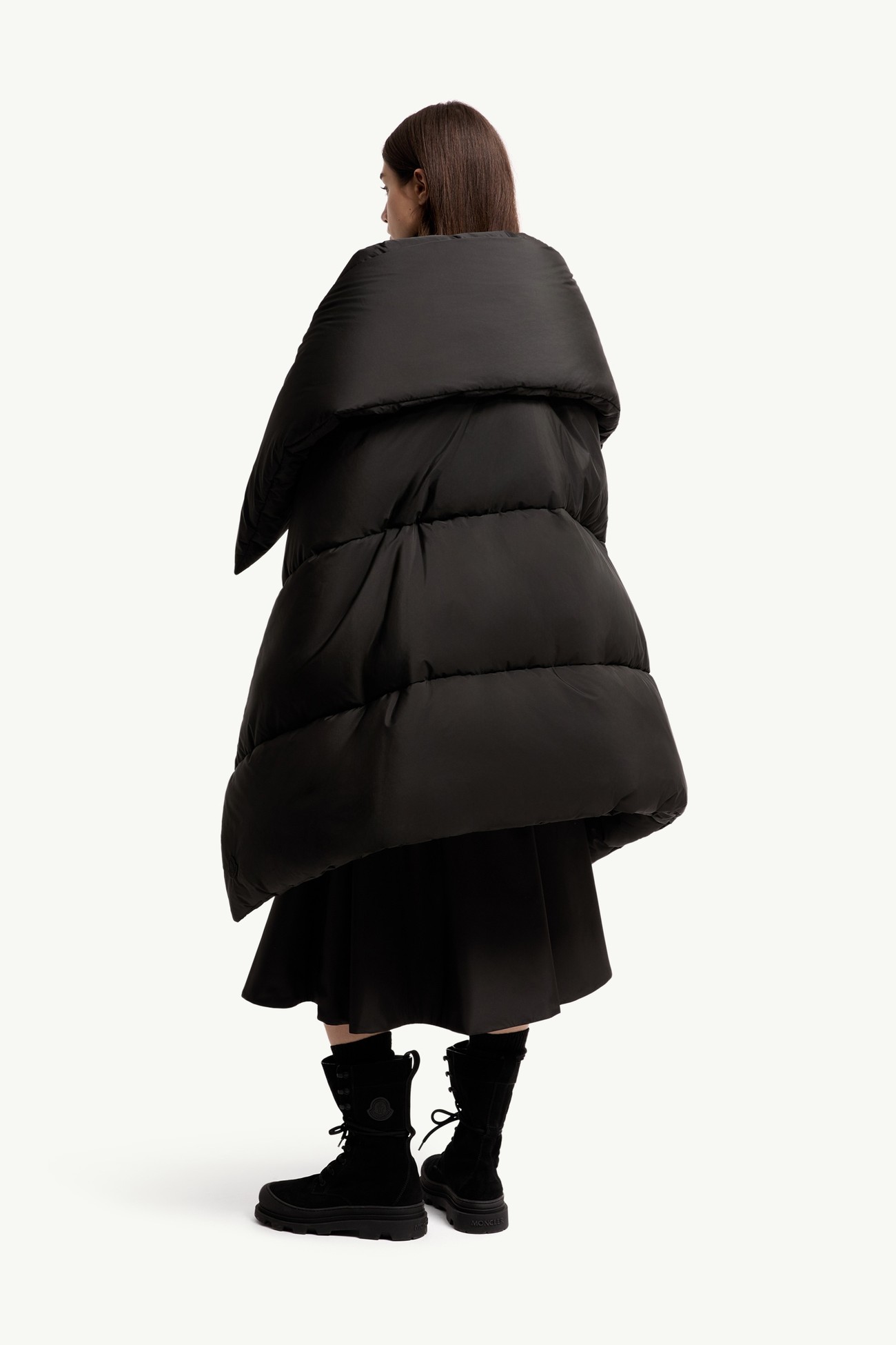 Taffeta Padded Cape Women Black Moncler 4