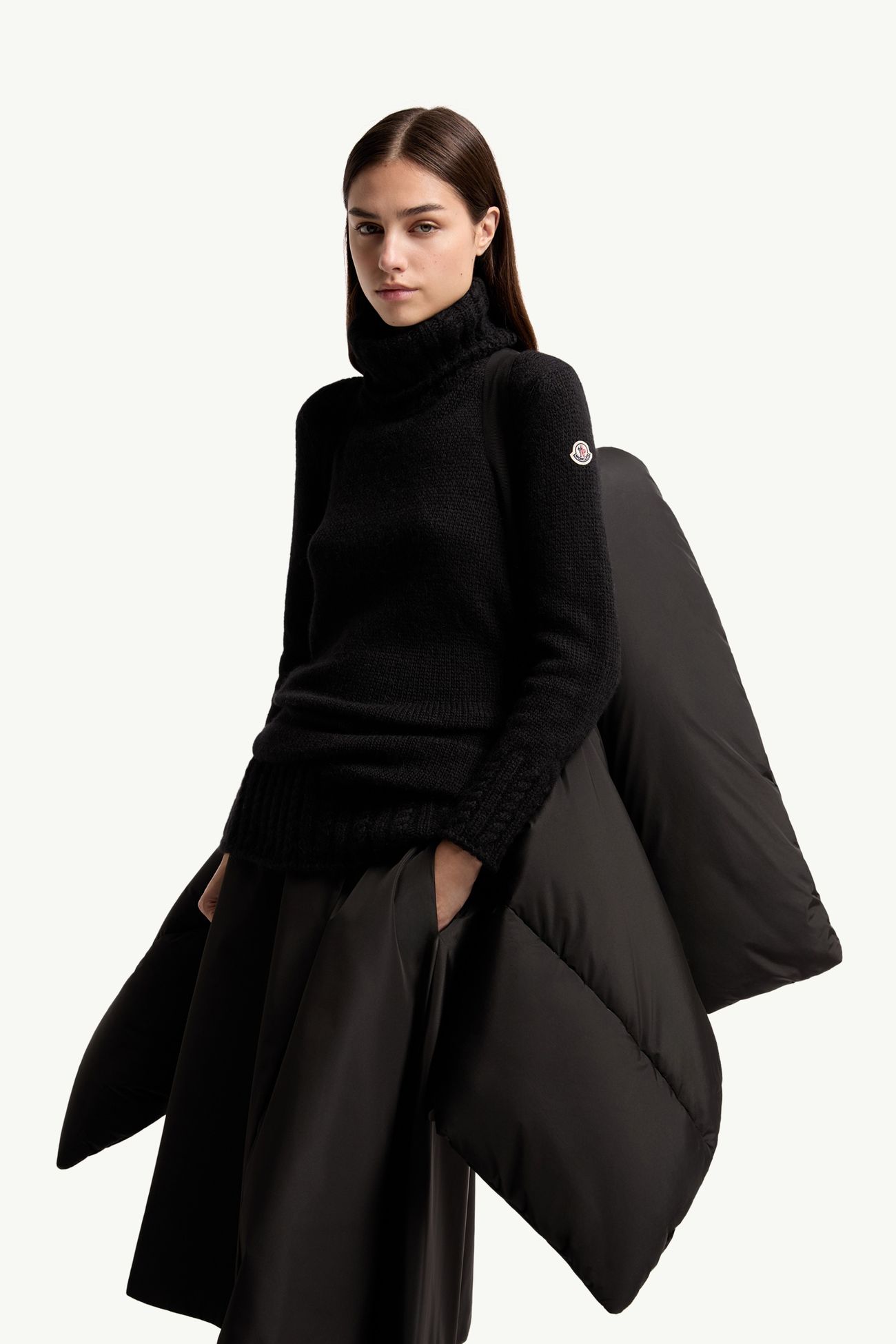 Capa acolchada de tafetán Mujer Negro Moncler 5