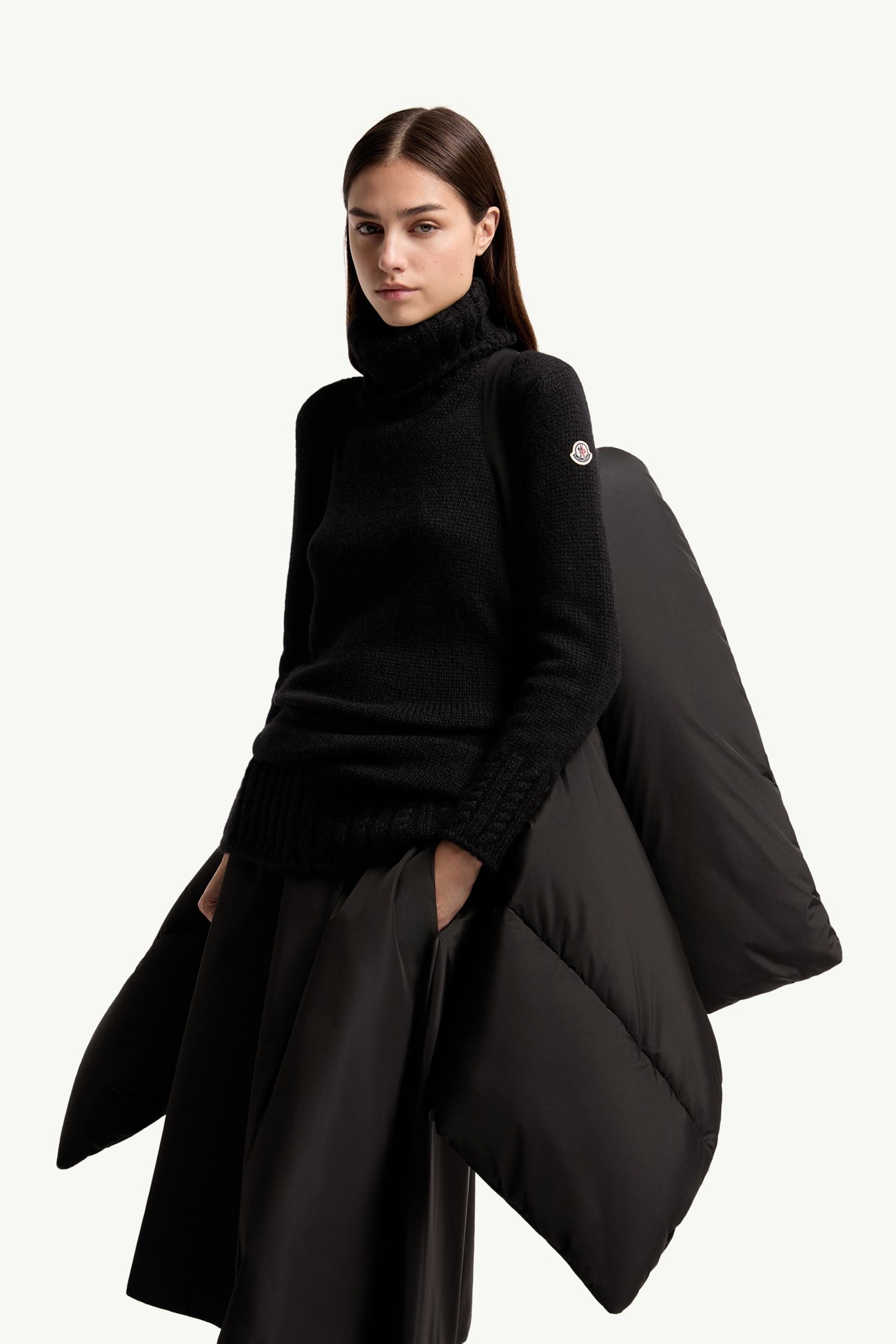 Mantella in taffetà imbottita Donna Nero Moncler 5