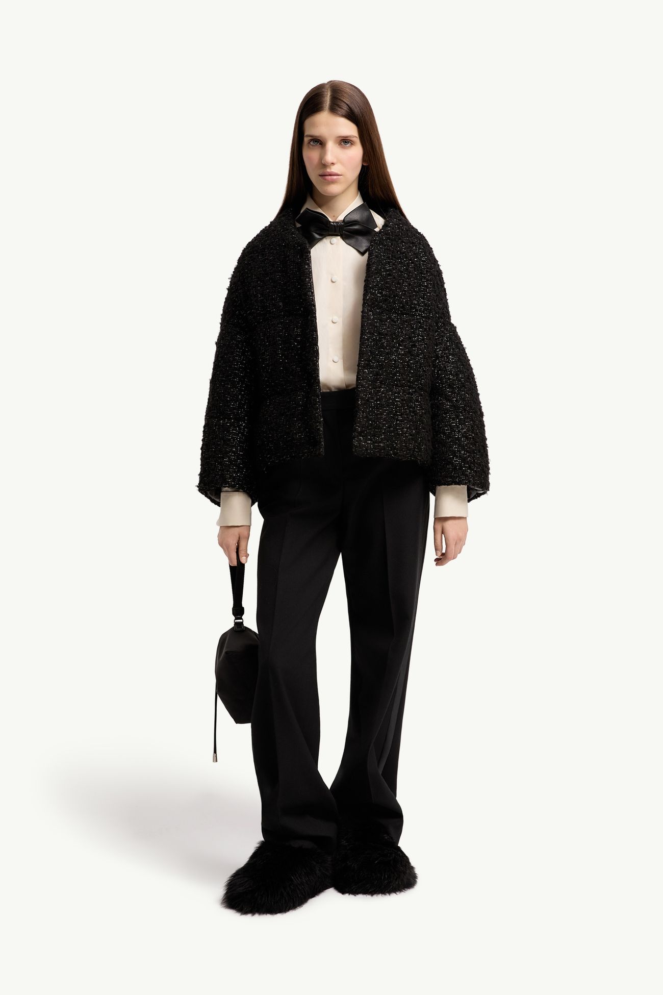 女士羊毛混纺斗篷 女士 黑色 Moncler 0