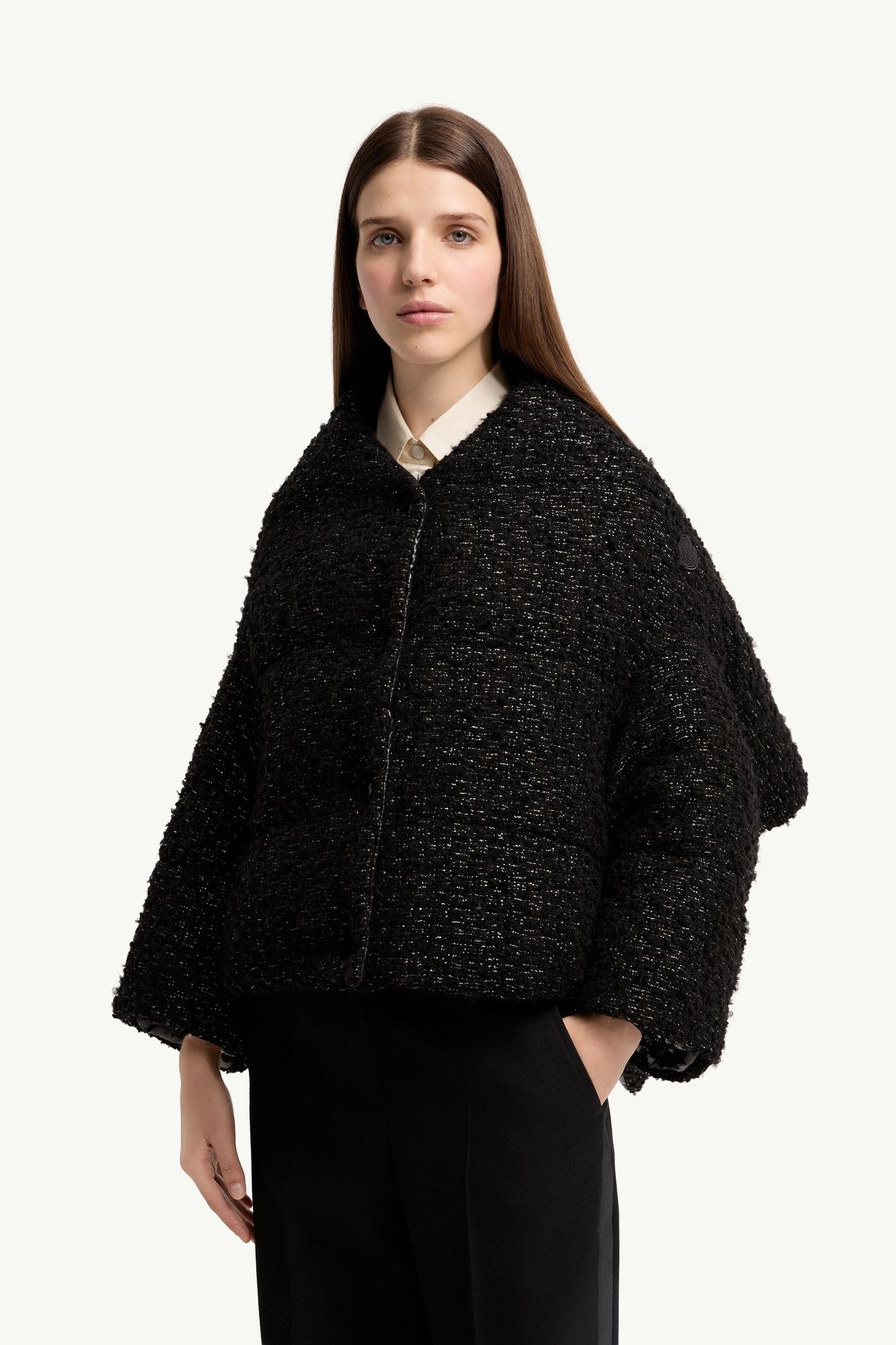 女士羊毛混纺斗篷 女士 黑色 Moncler 3