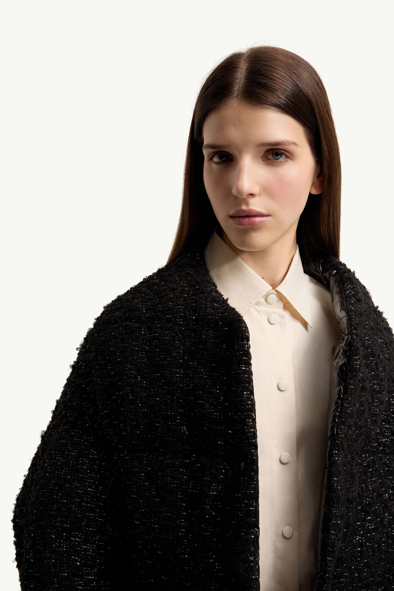 女士羊毛混纺斗篷 女士 黑色 Moncler 6
