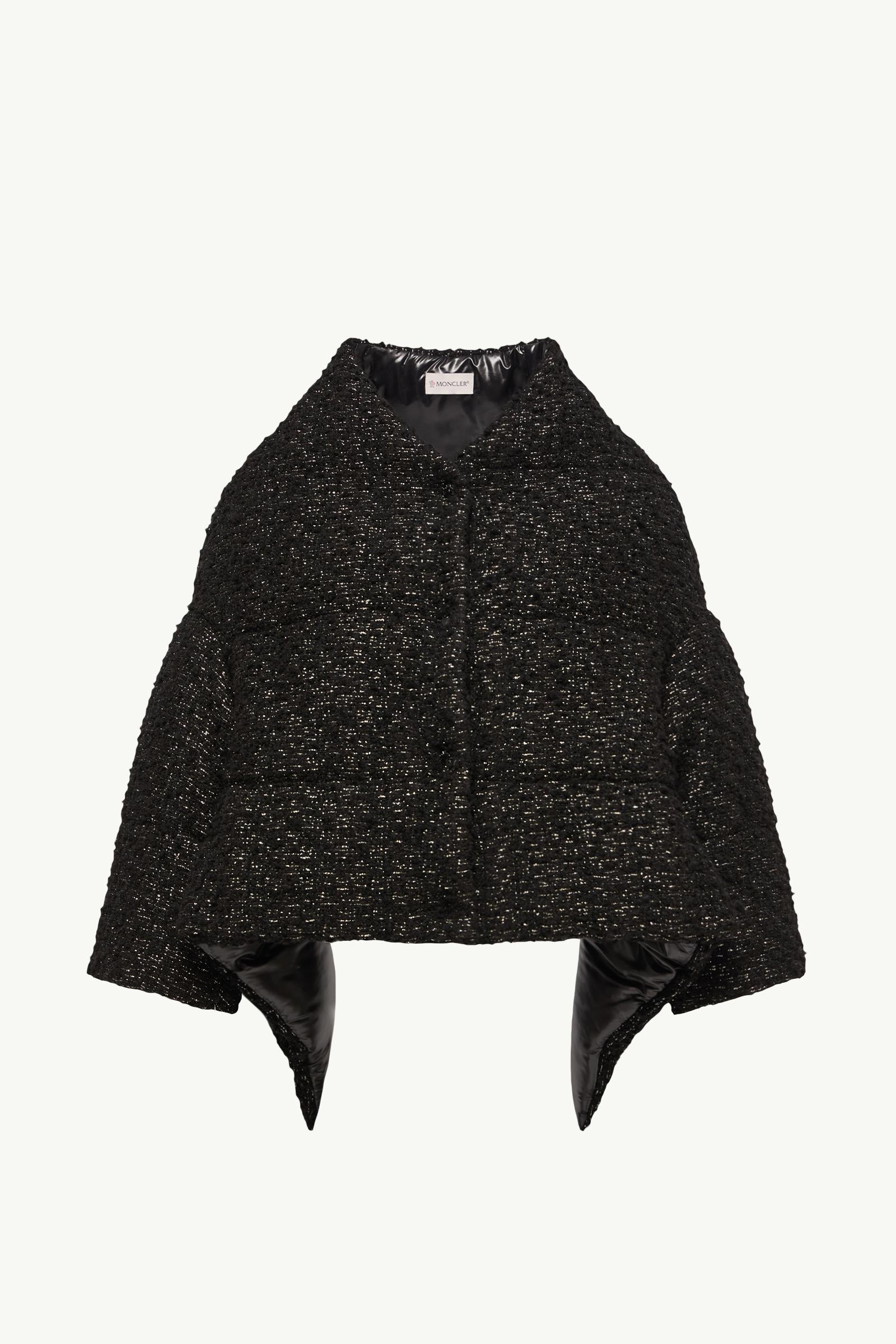 Wool Blend Tweed Cape Women Black Moncler, 1 of 0