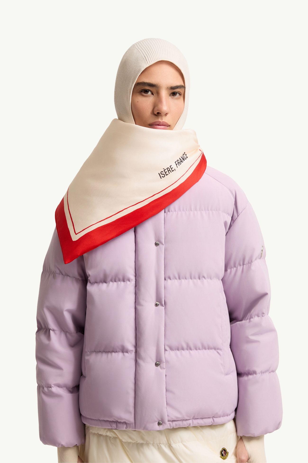 실크 트윌 풀라드 여성 화이트 & 레드 Moncler 1