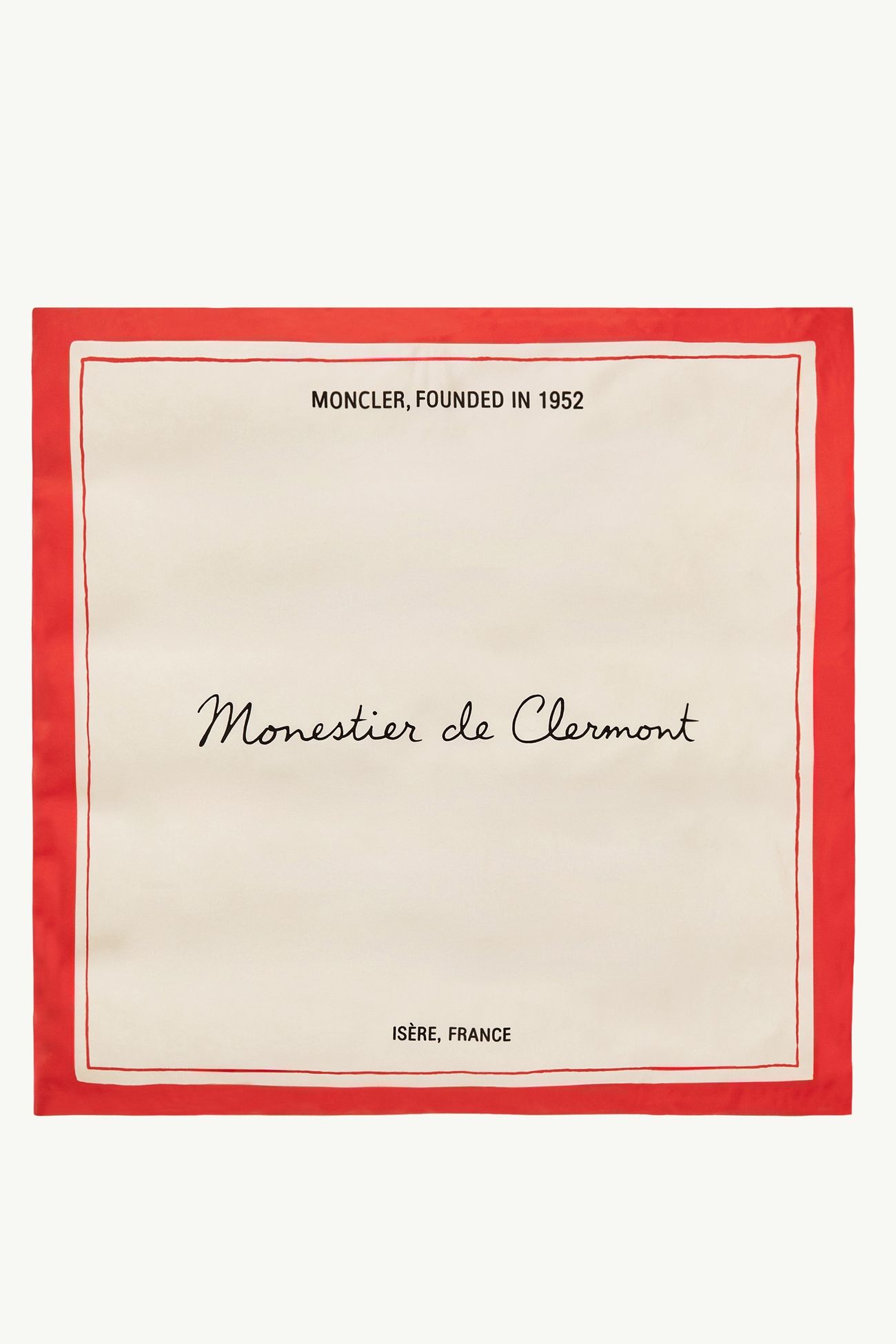 Silk Twill Foulard Women White & Red Moncler 0