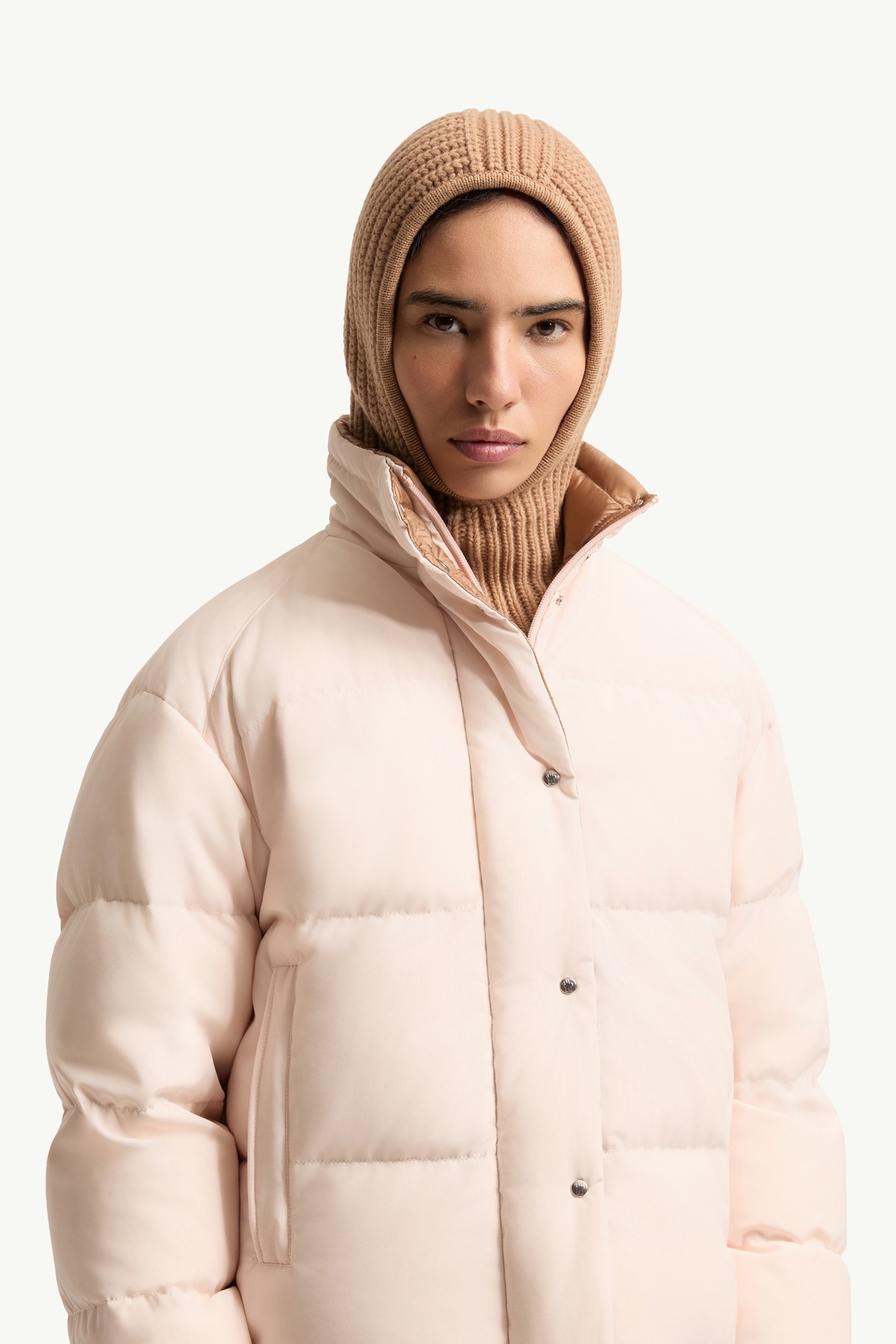 Wool and Cashmere Balaclava Women Beige Moncler 1