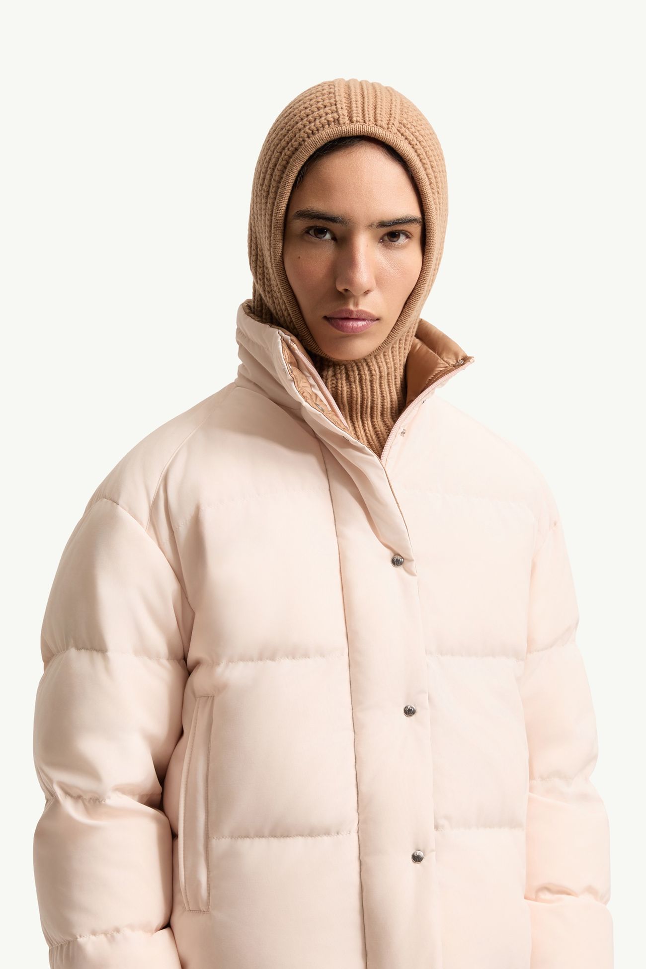 女士羊毛和山羊绒巴拉克拉法帽 女士 米色 Moncler 1