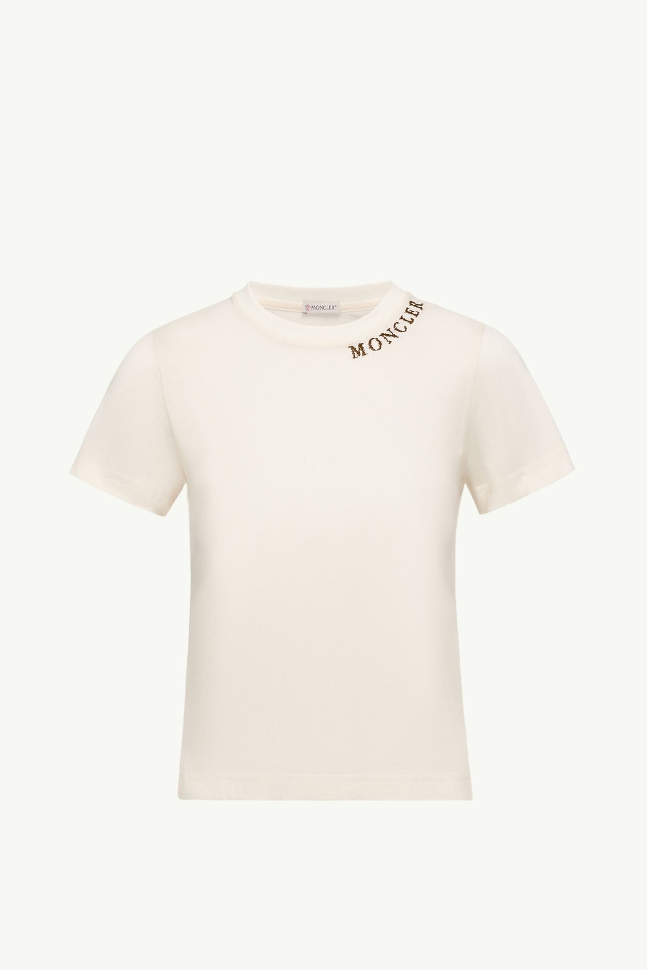 T-shirt in cotone con logo effetto schizzo Donna Bianco Moncler 2