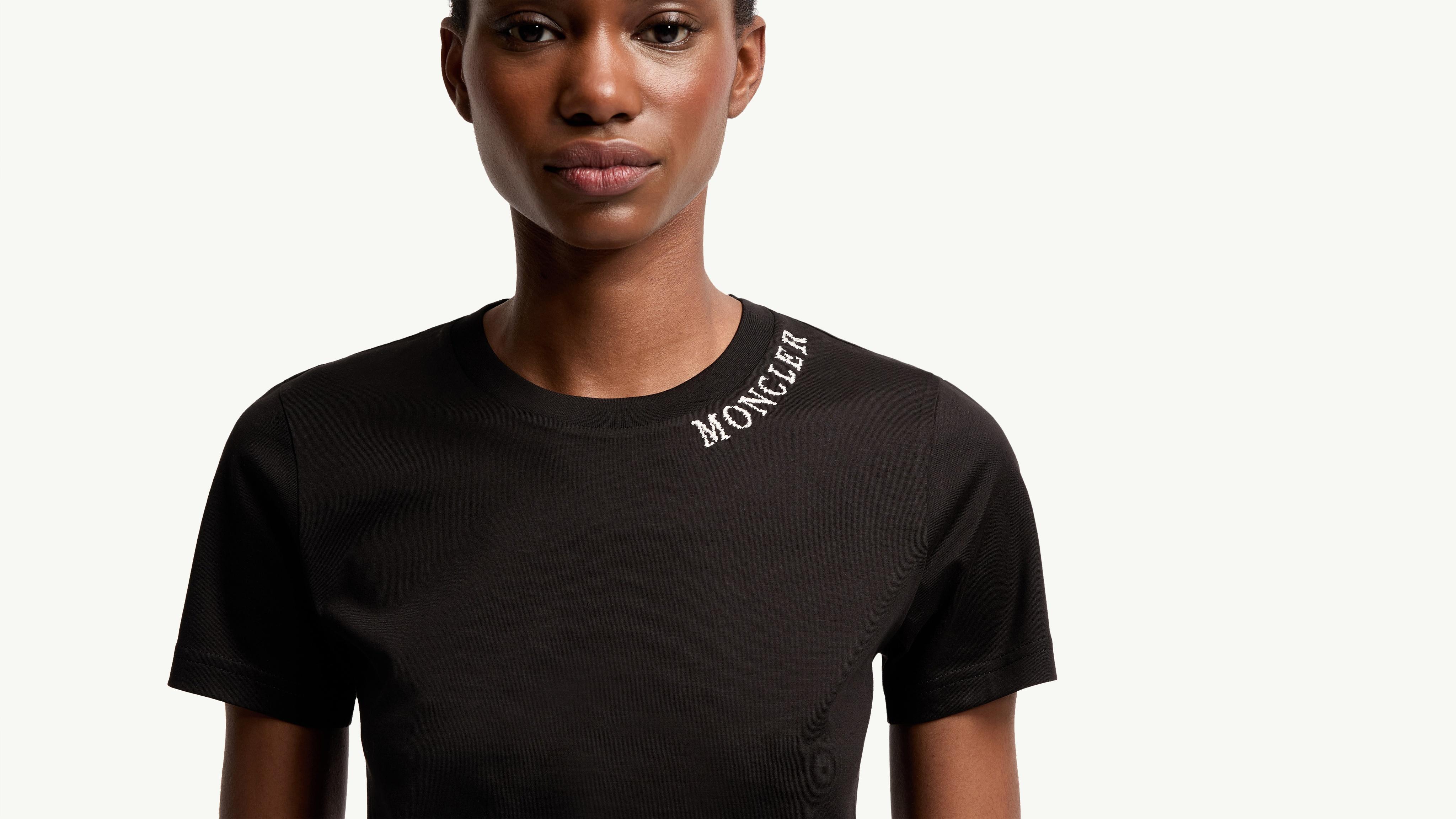 ブラック Tシャツ : トップ＆Tシャツ 向けの レディース | モンクレール