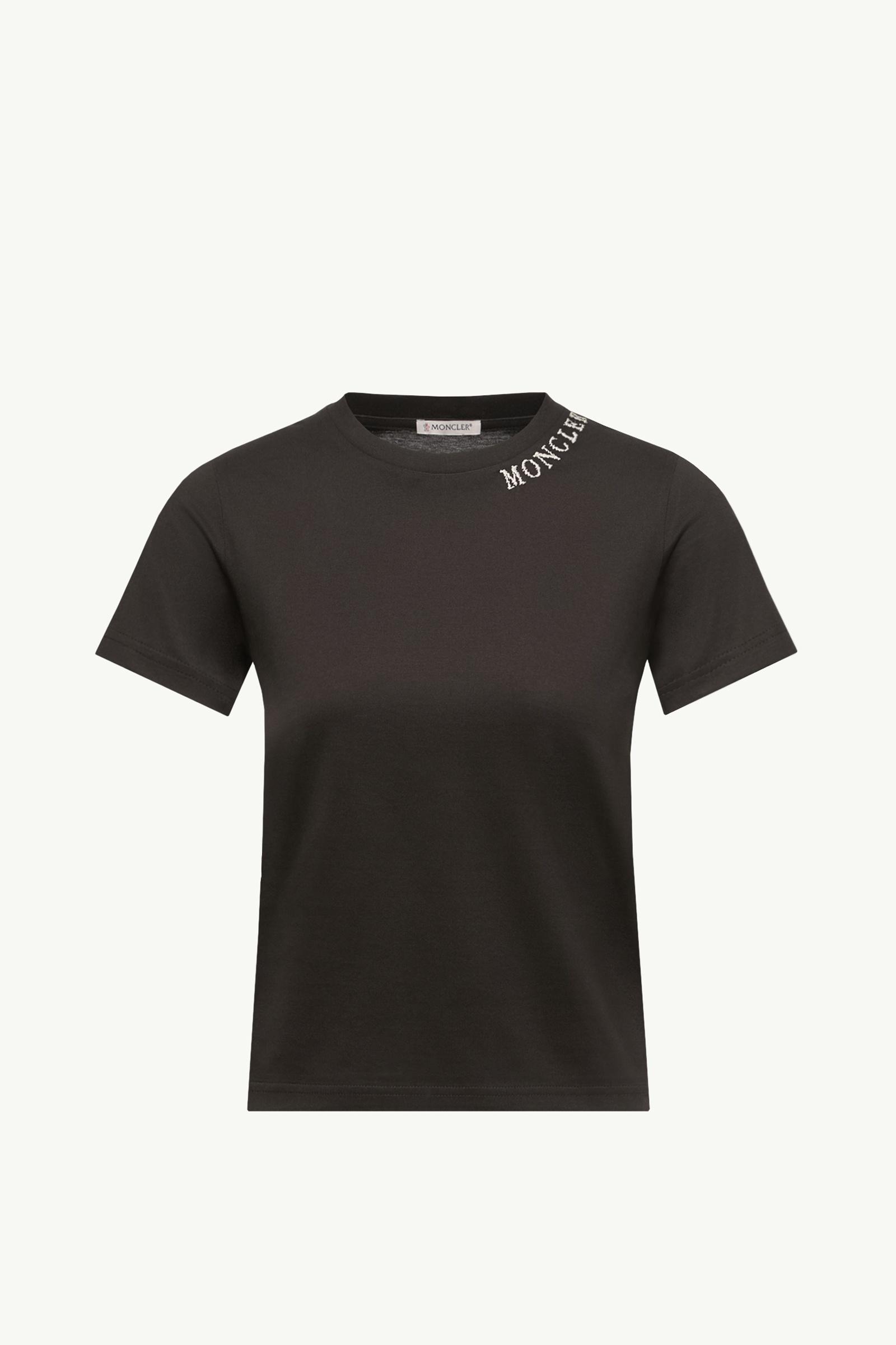 ブラック Tシャツ : トップ＆Tシャツ 向けの レディース | モンクレール