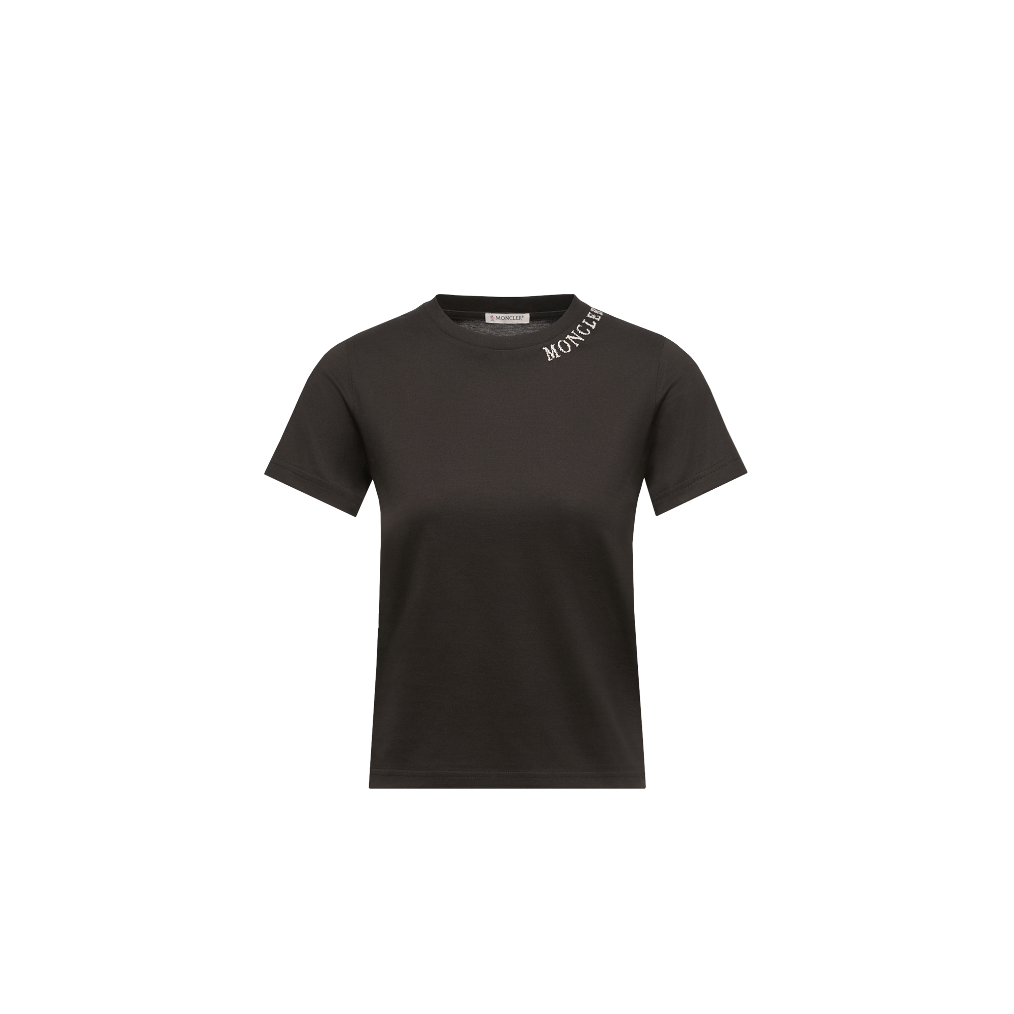 Moncler   Sketch Logo Cotton T-Shirt for Women in Black, Size: M