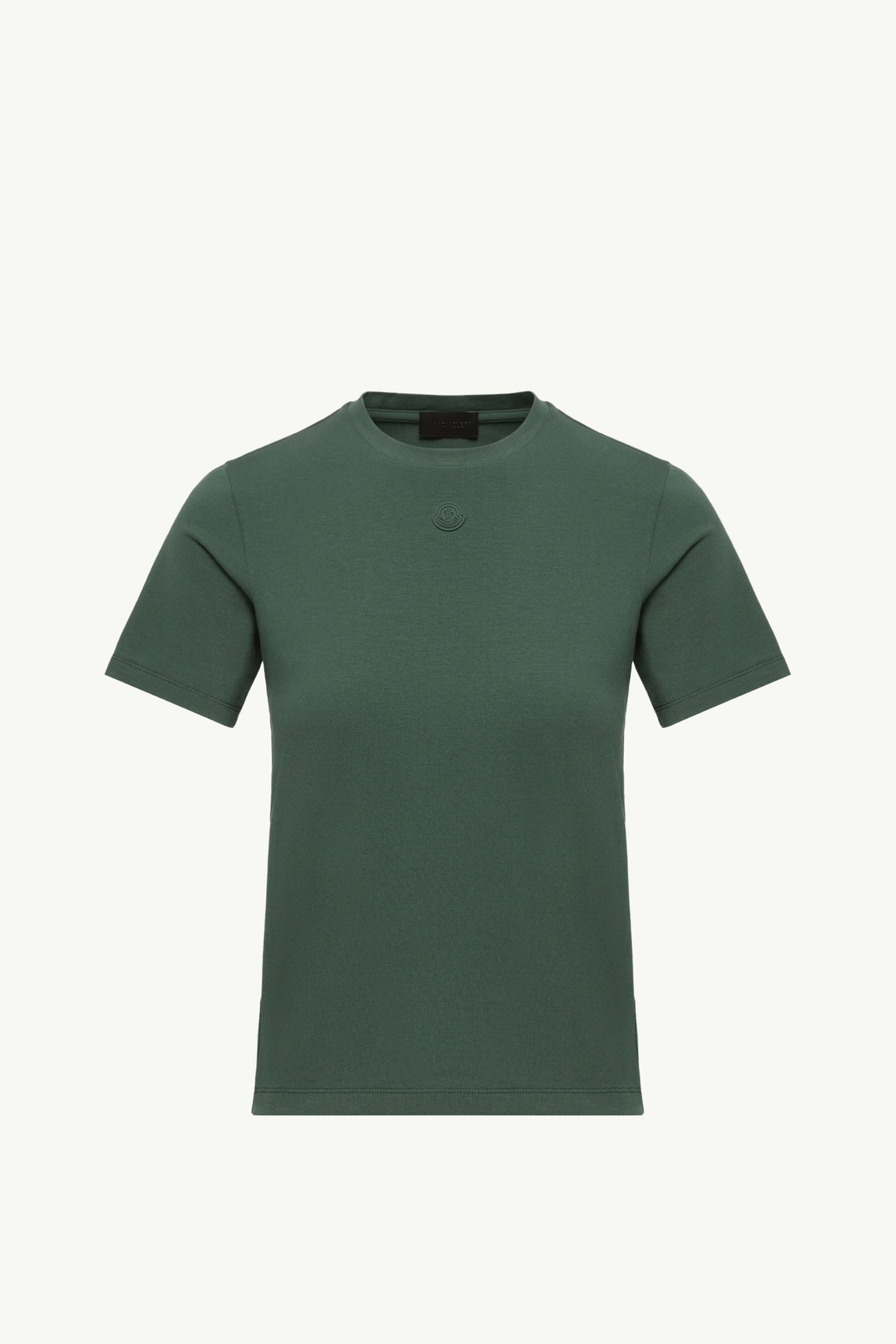 Logo Cotton Jersey T-Shirt Women Dark Green Moncler 2