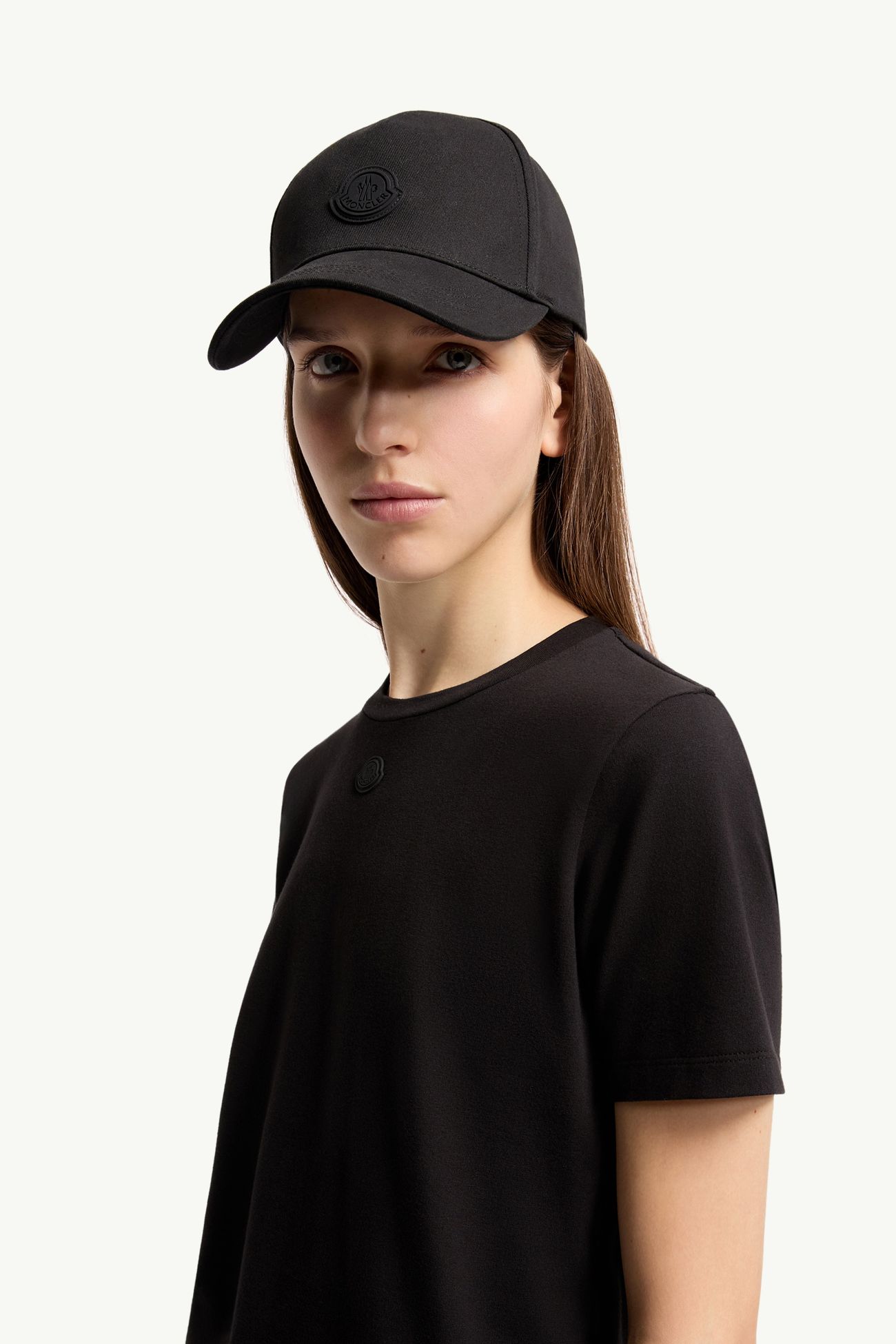 女士标识棉质平纹针织T恤 女士 黑色 Moncler 1