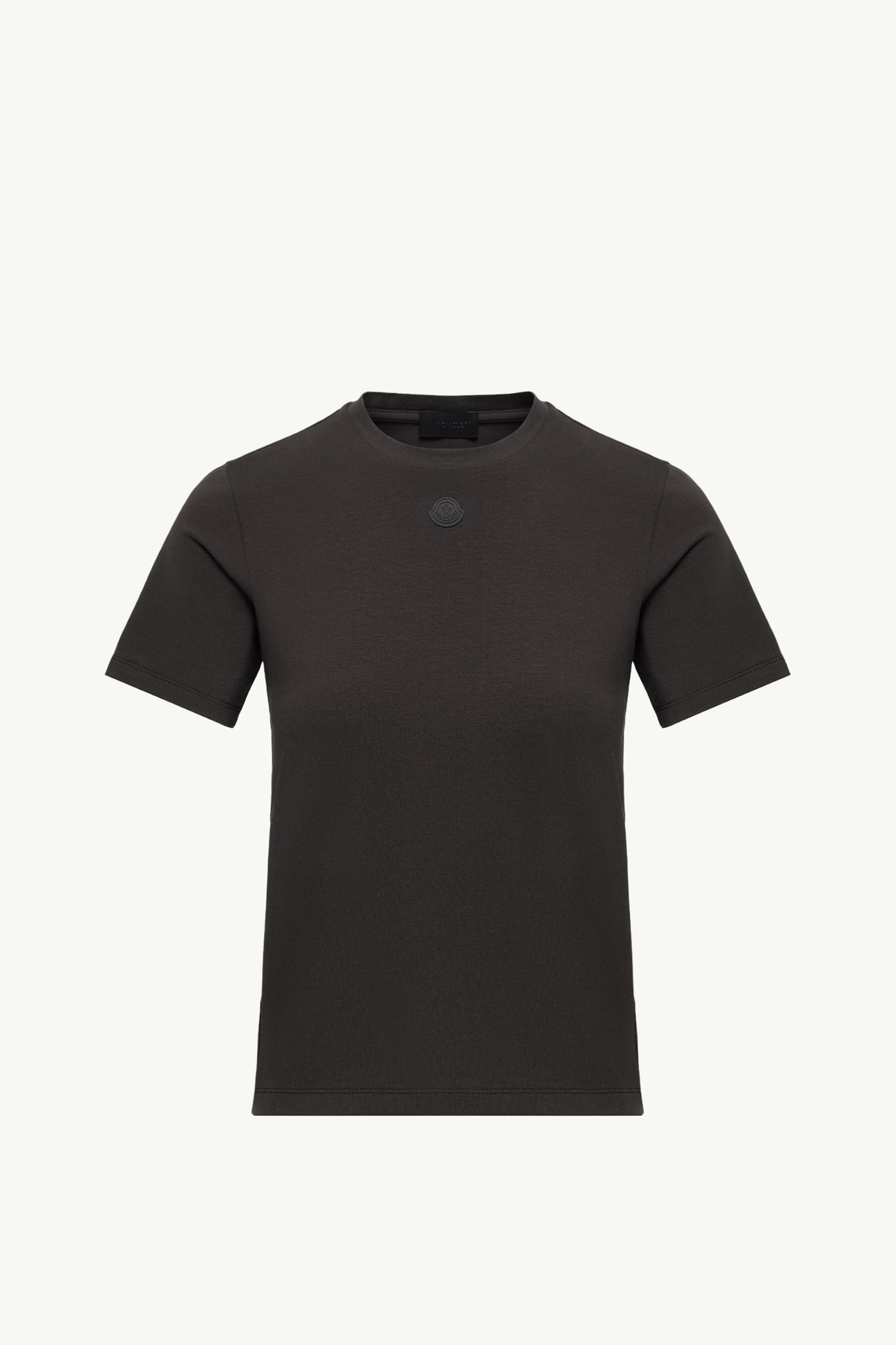 Logo Cotton Jersey T-Shirt Women Black Moncler 2