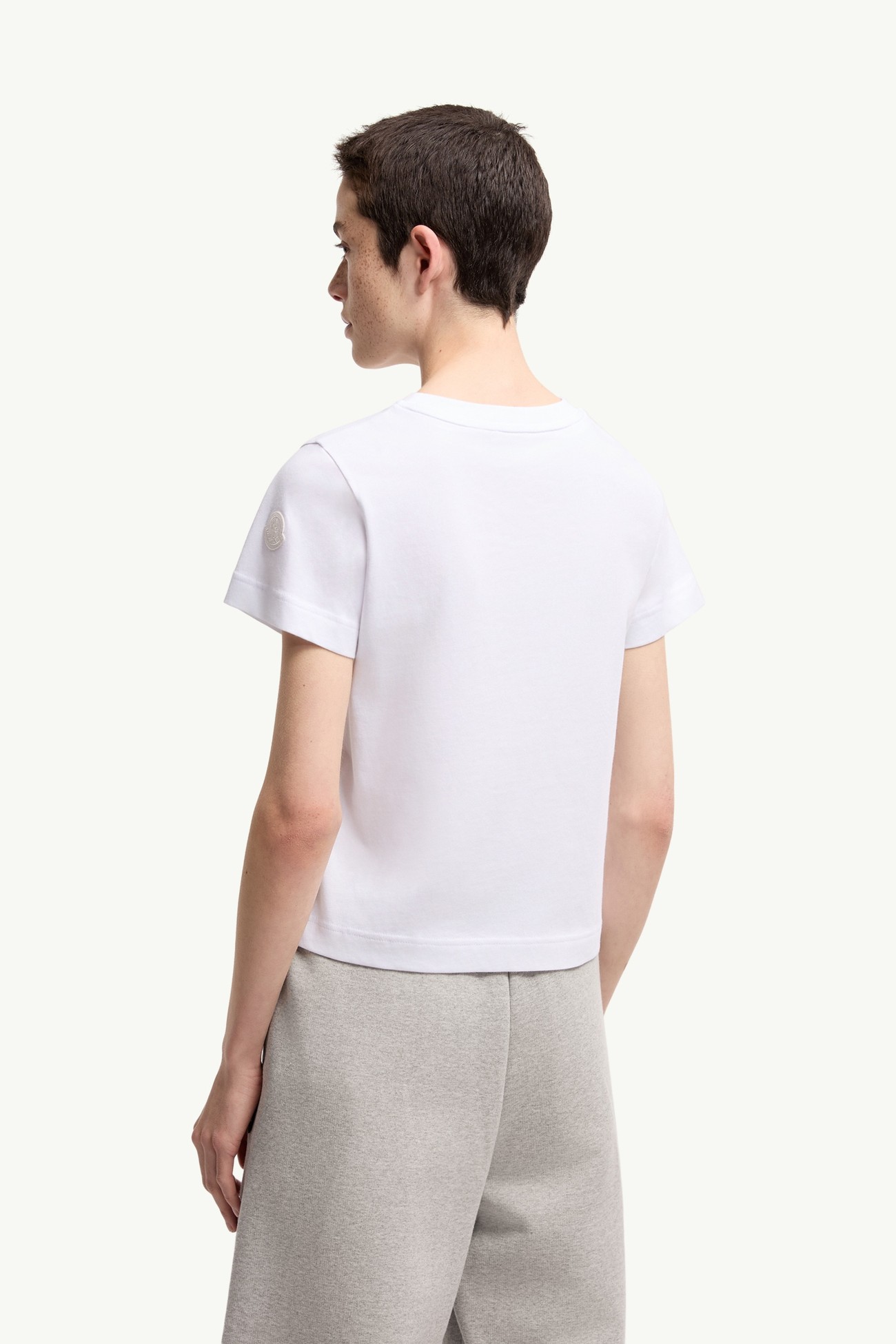 Cotton Jersey Printed T-Shirt Women White Moncler 4
