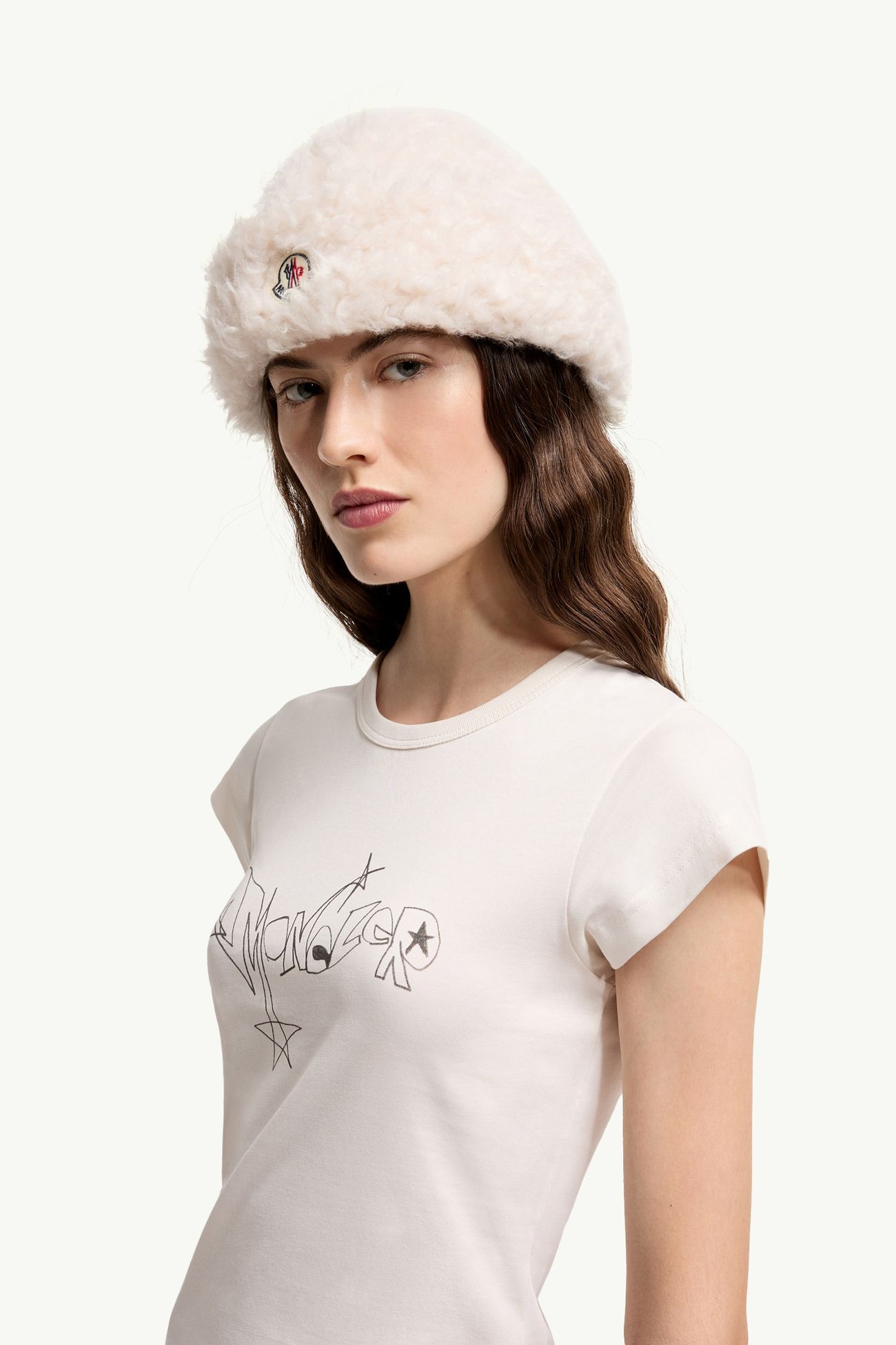T-shirt in jersey di cotone con stampa Donna Bianco Moncler 1