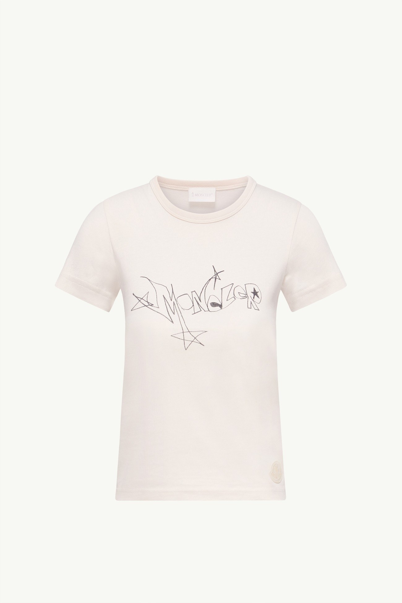 Camiseta estampada de punto de algodón Mujer Blanco Moncler 2