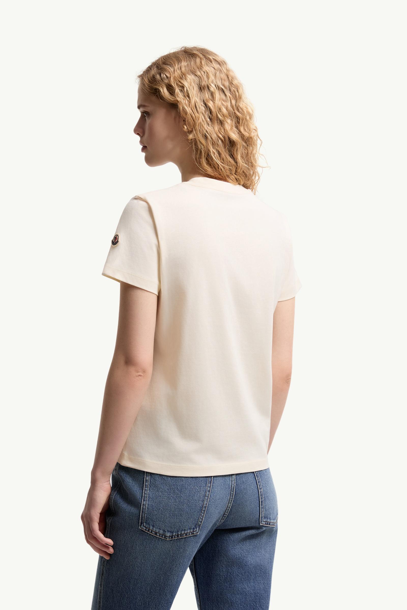 モンクレール ホワイト ペプラム Tシャツ M 　MONCLER ホワイト Tシャツ : トップ＆Tシャツ 向けの レディース | モンクレール
