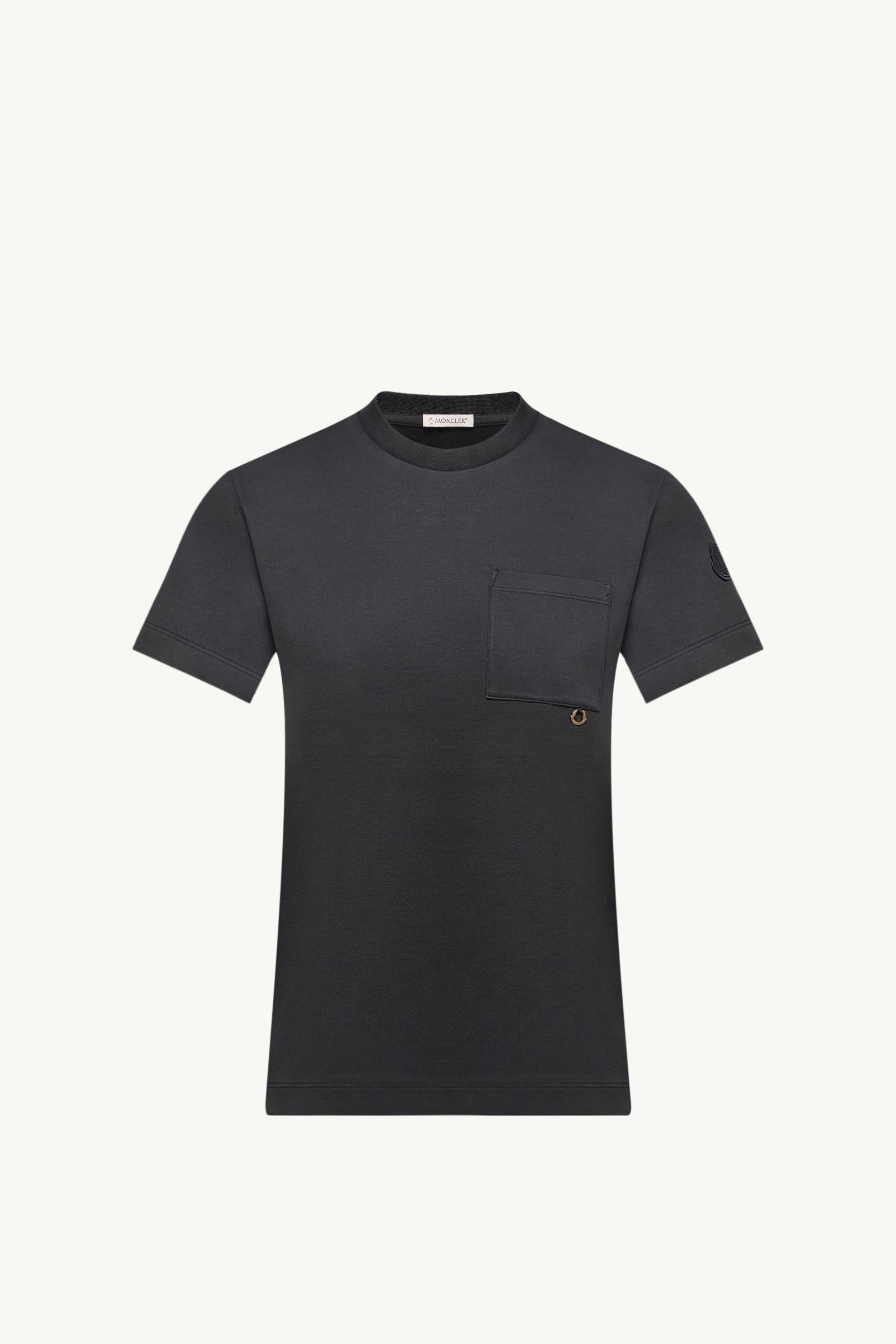 Metal Logo Cotton T-Shirt Women Dark Blue Moncler, 1 of 0