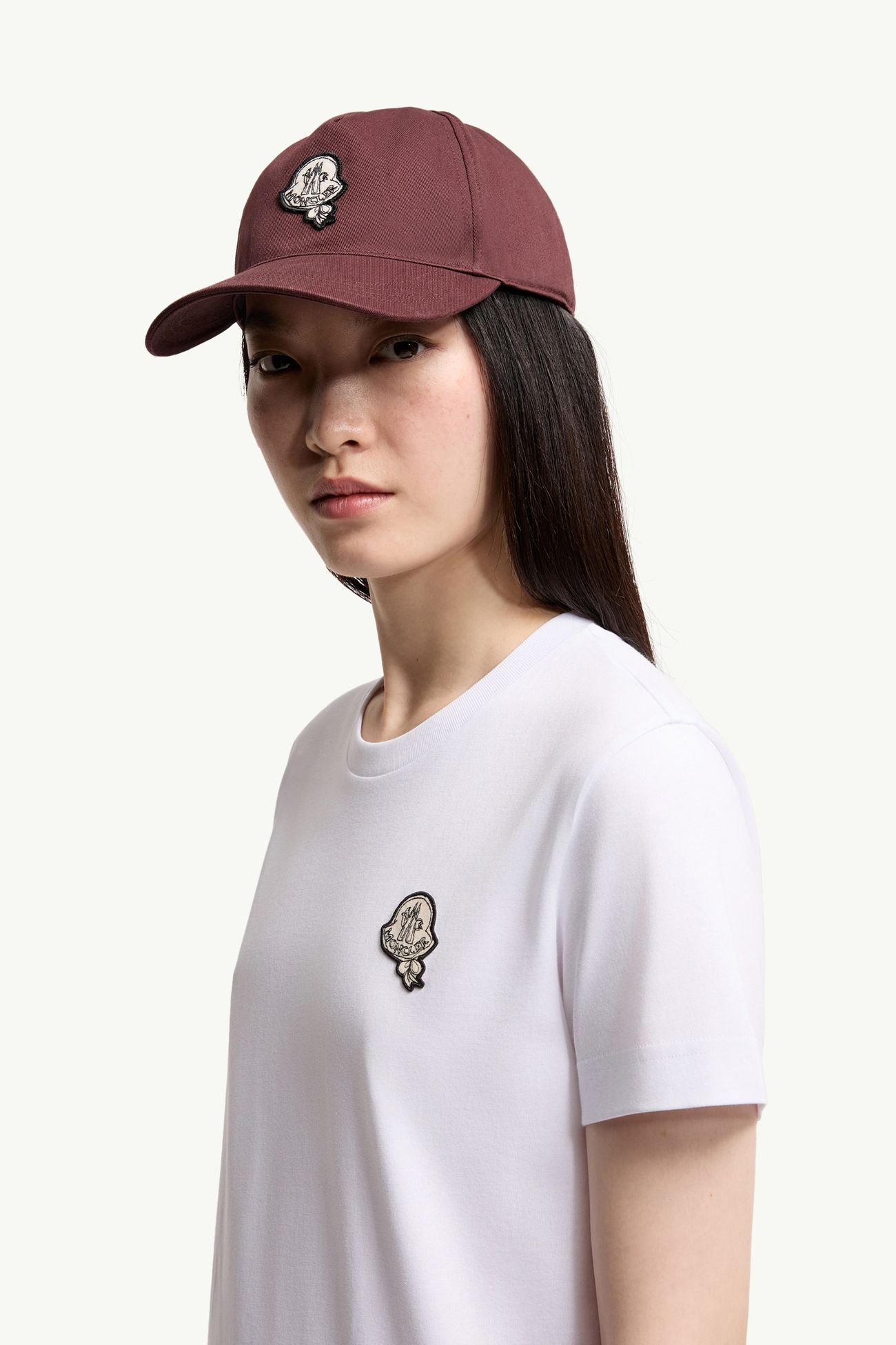 女士标识贴片棉质T恤 女士 白色 Moncler 1