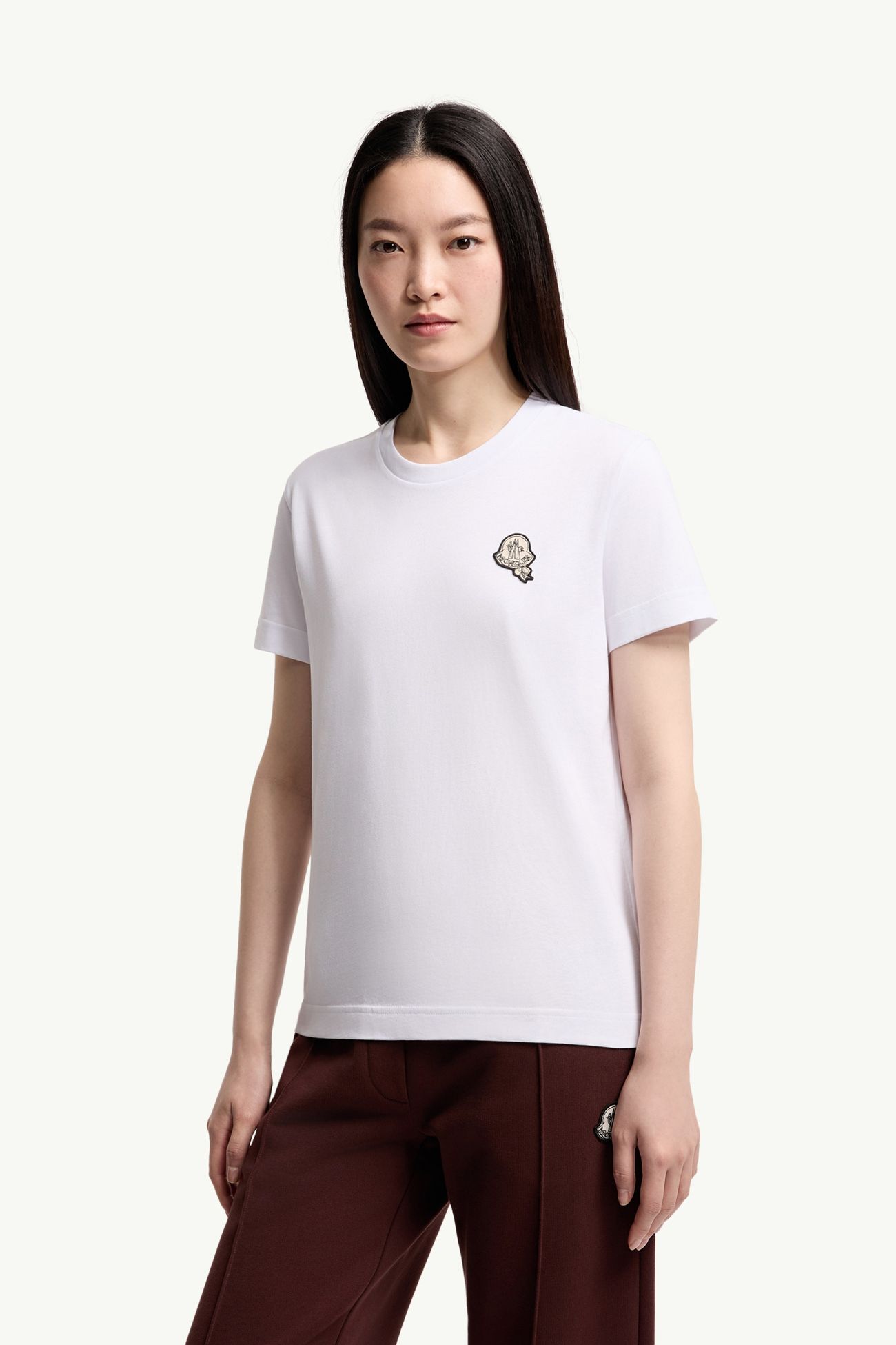 標誌貼片棉質T恤 女士 白色 Moncler 3